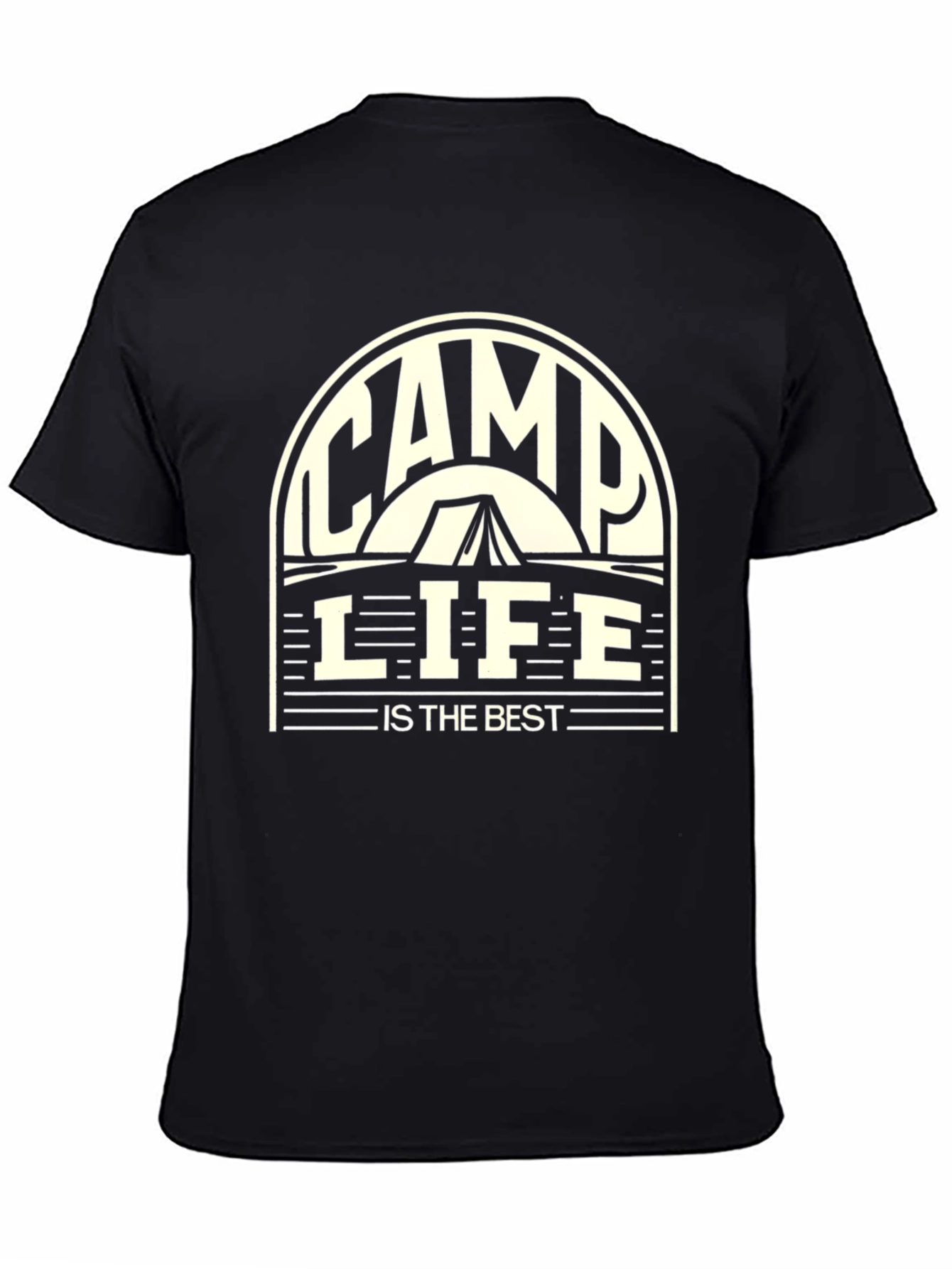 Black Camp Life is the Best Black T-Shirt view 4