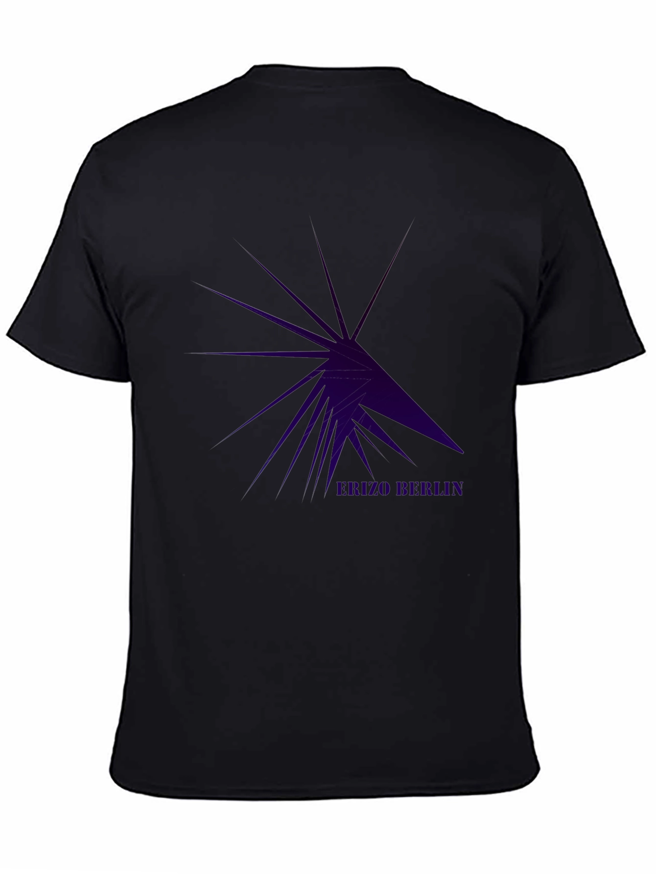 Black Geometric Star Burst T-Shirt view 4