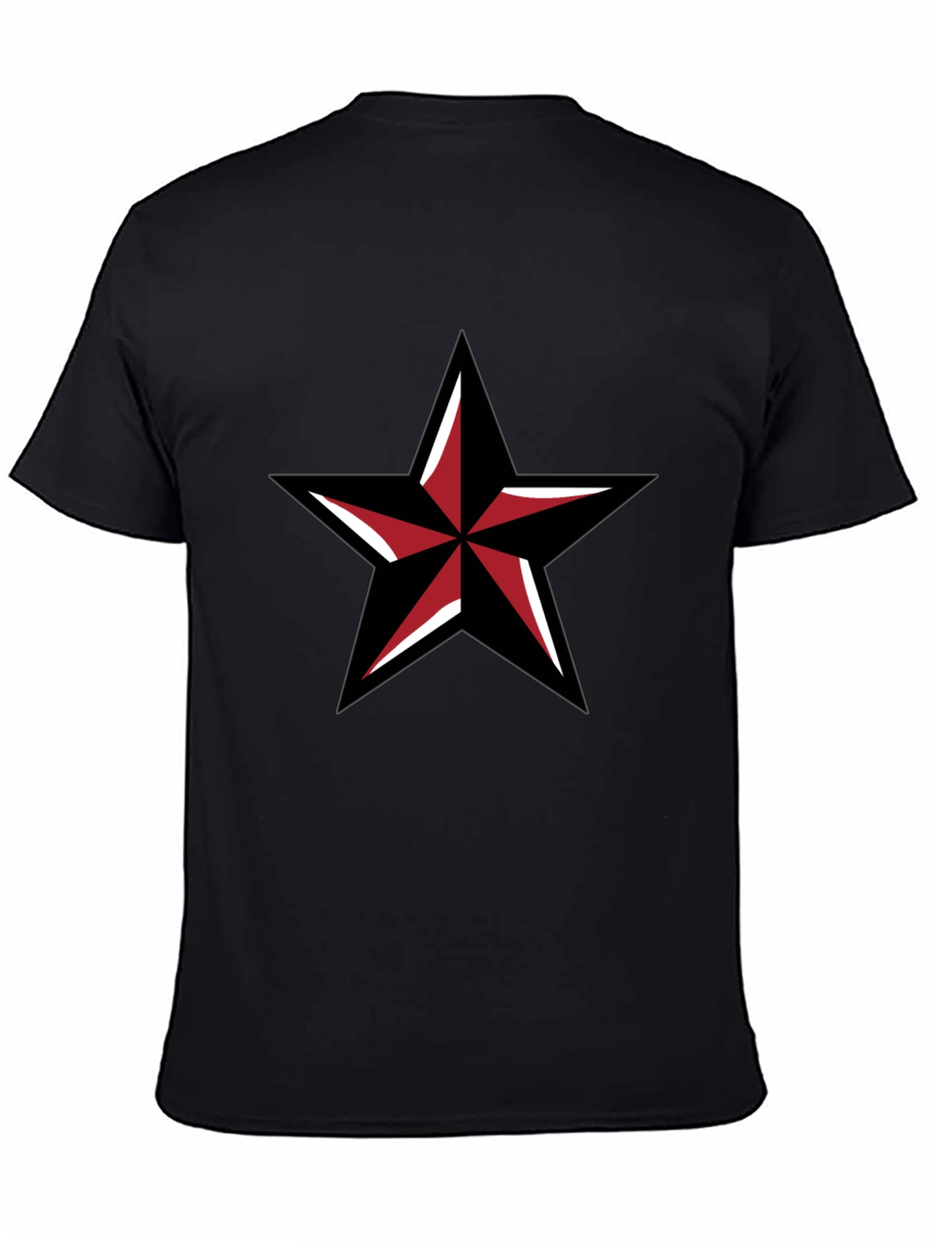 Black Black Star Graphic Tee - Mens Casual Fashion view 4