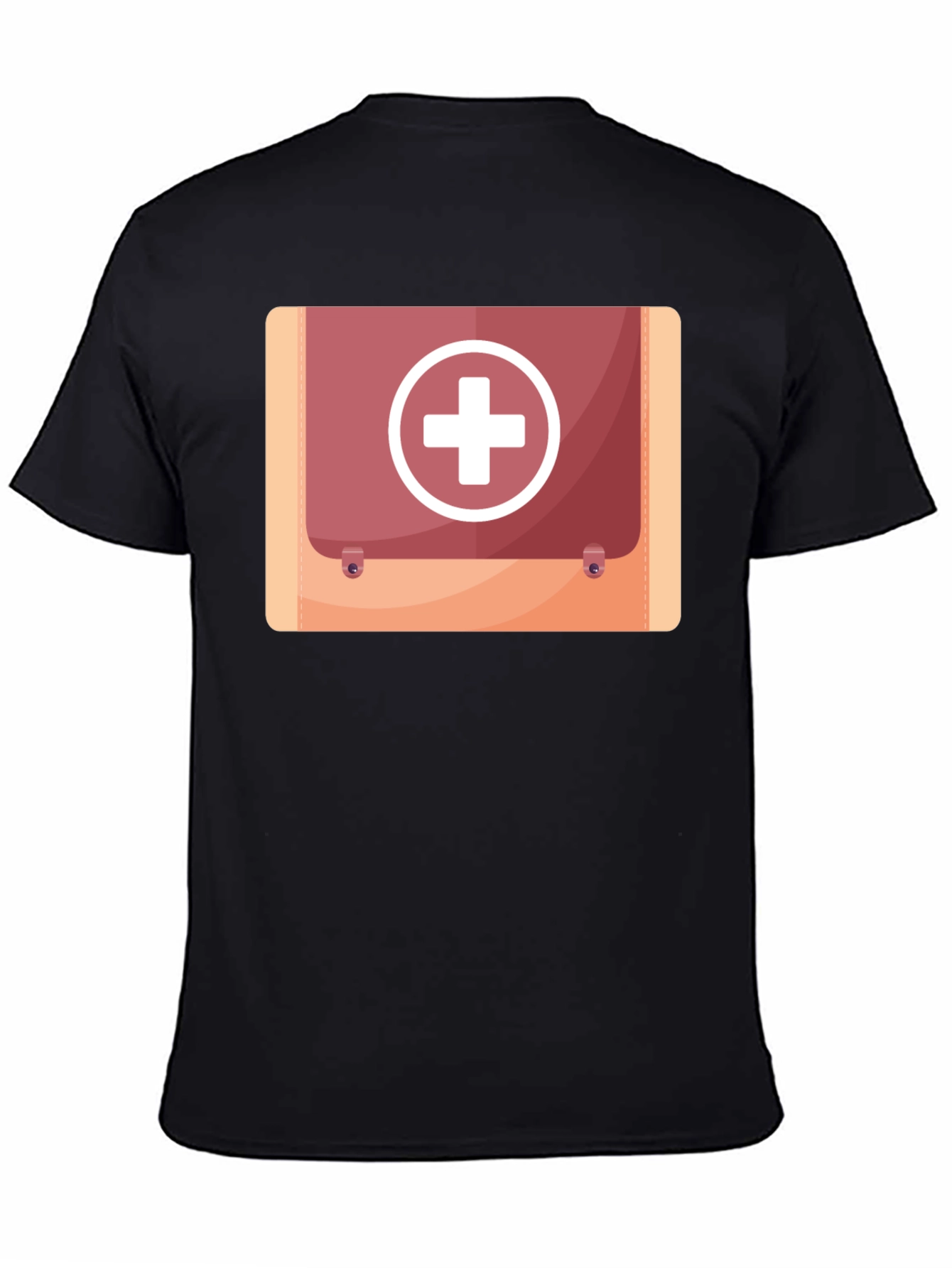 Black First Aid Kit Graphic Black Tee view 4