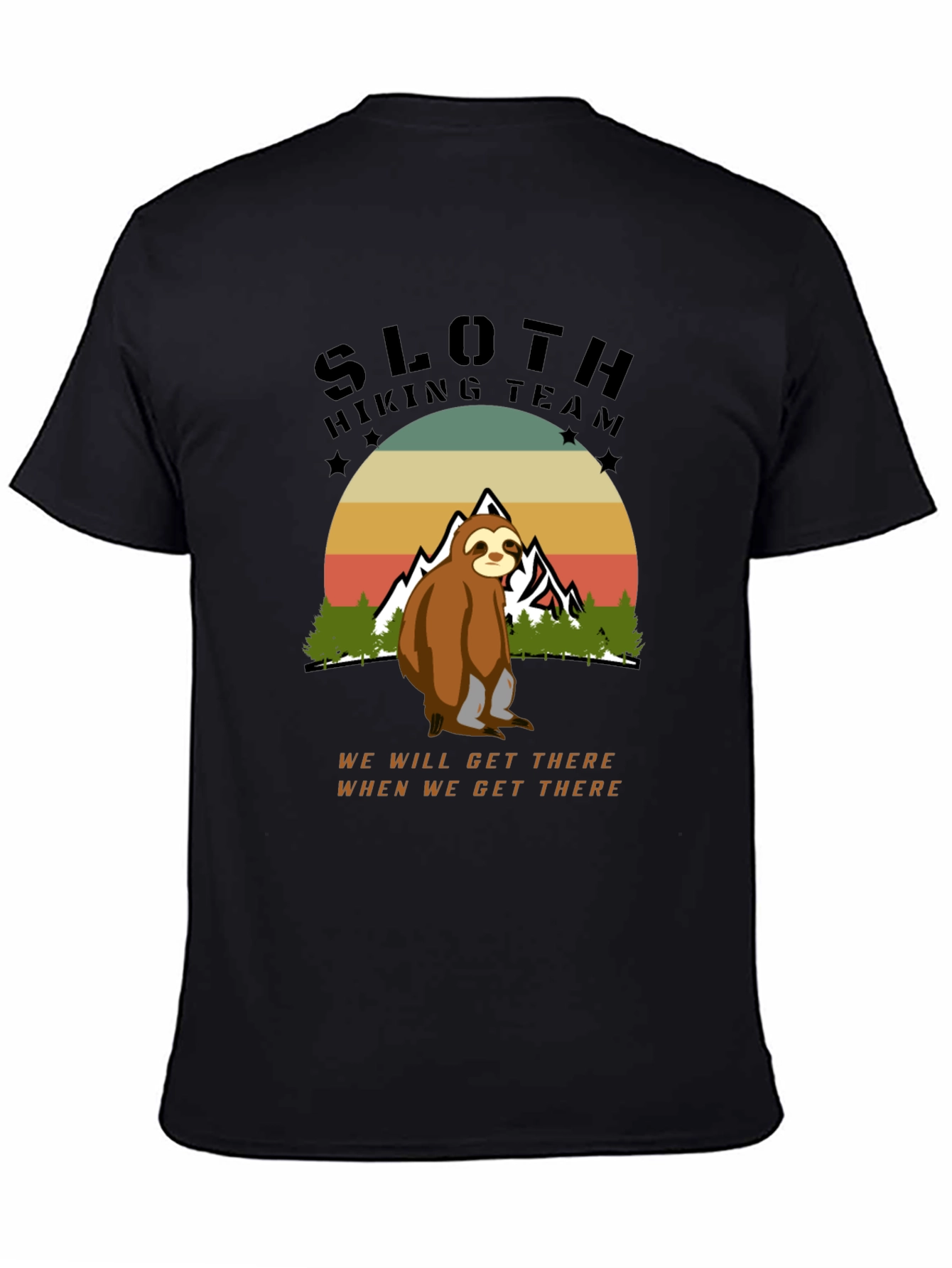 Black Sloth Hiking Team Tee view 4