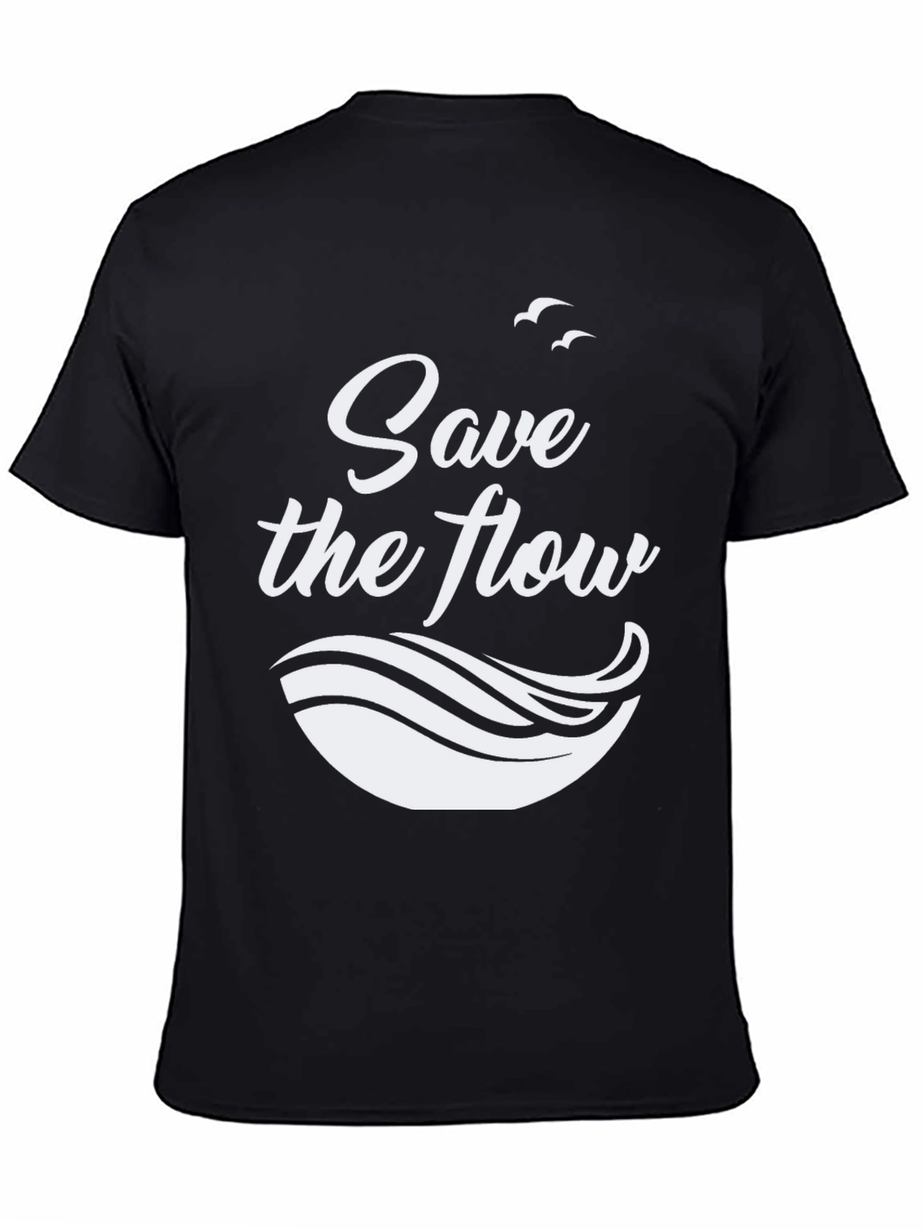 Black Save the Flow Graphic Tee view 4