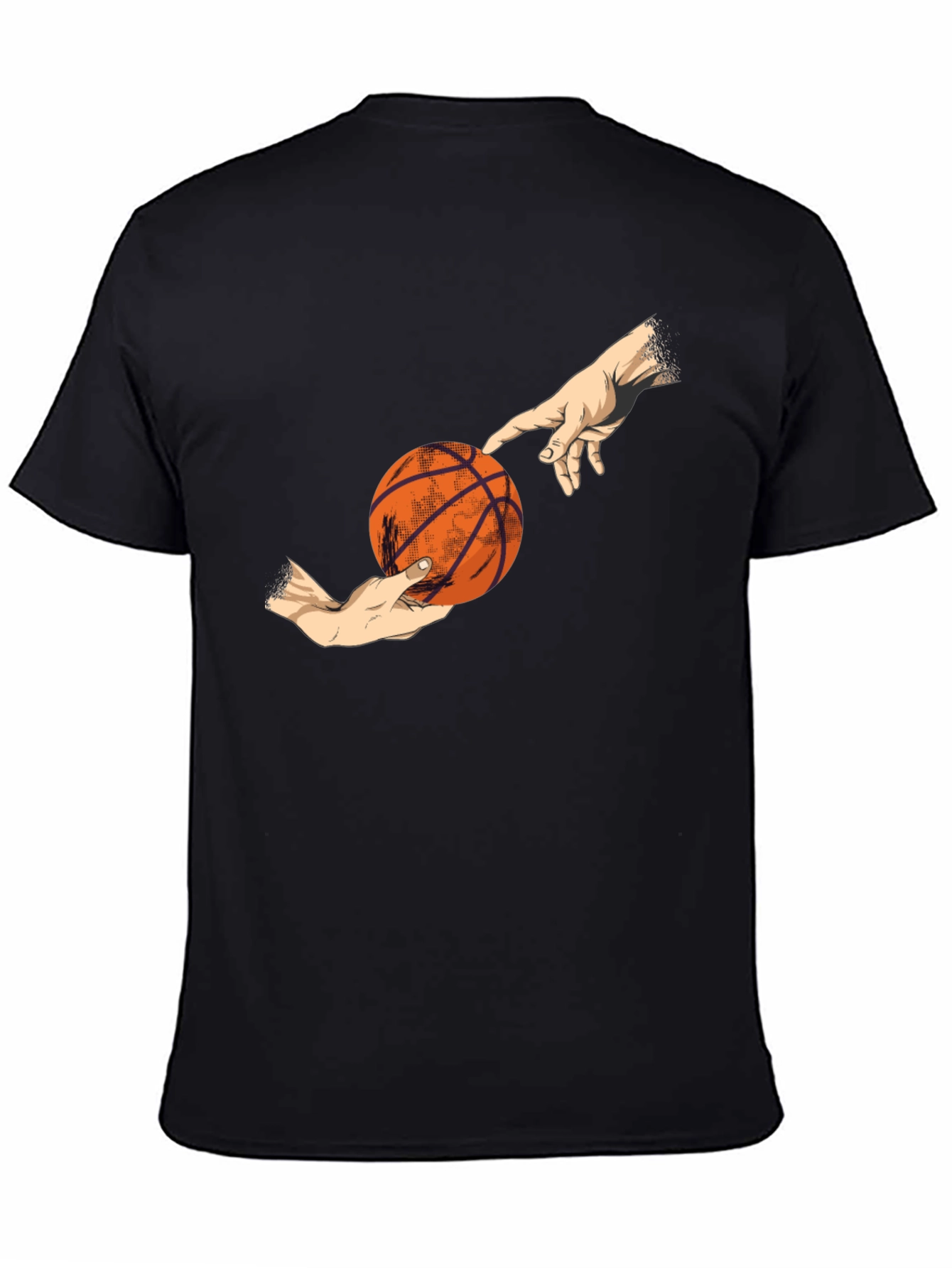 Black Basketball Creation T-Shirt - Artistic Sports Tee view 4