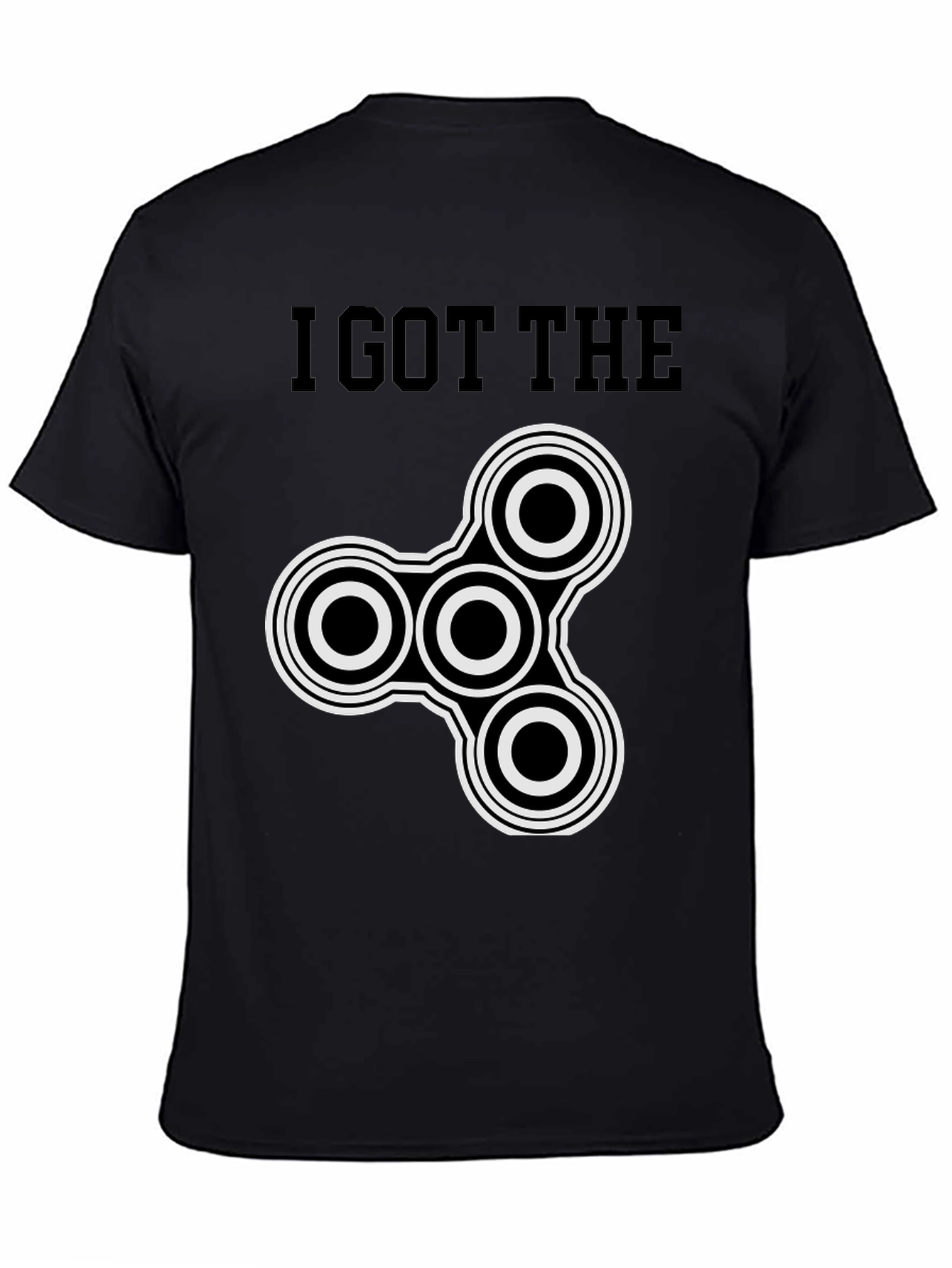 Black I Got The Spinner T-Shirt - Black Cotton Blend Tee view 4