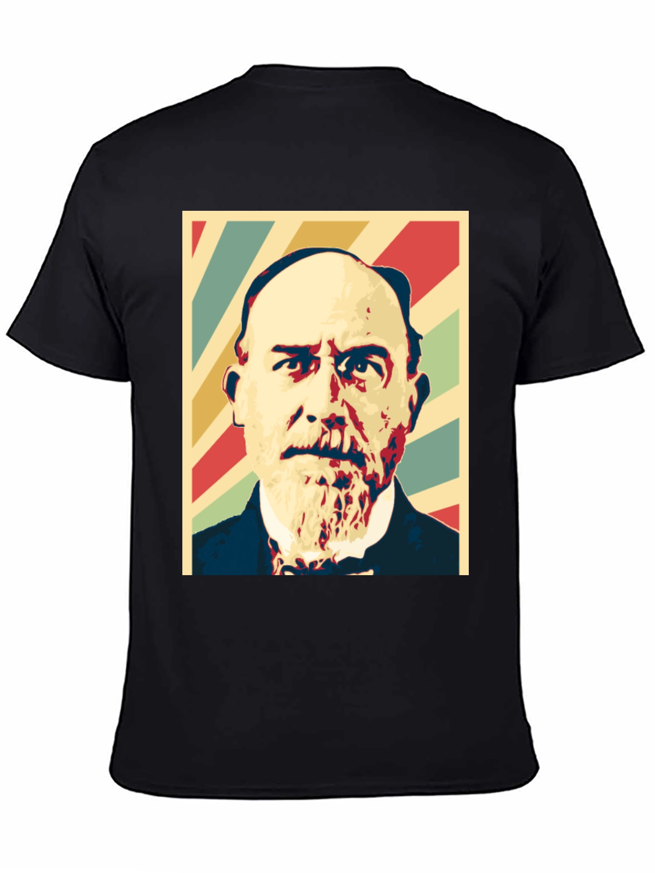 Black Vintage Portrait Graphic Tee -  Retro Style view 4