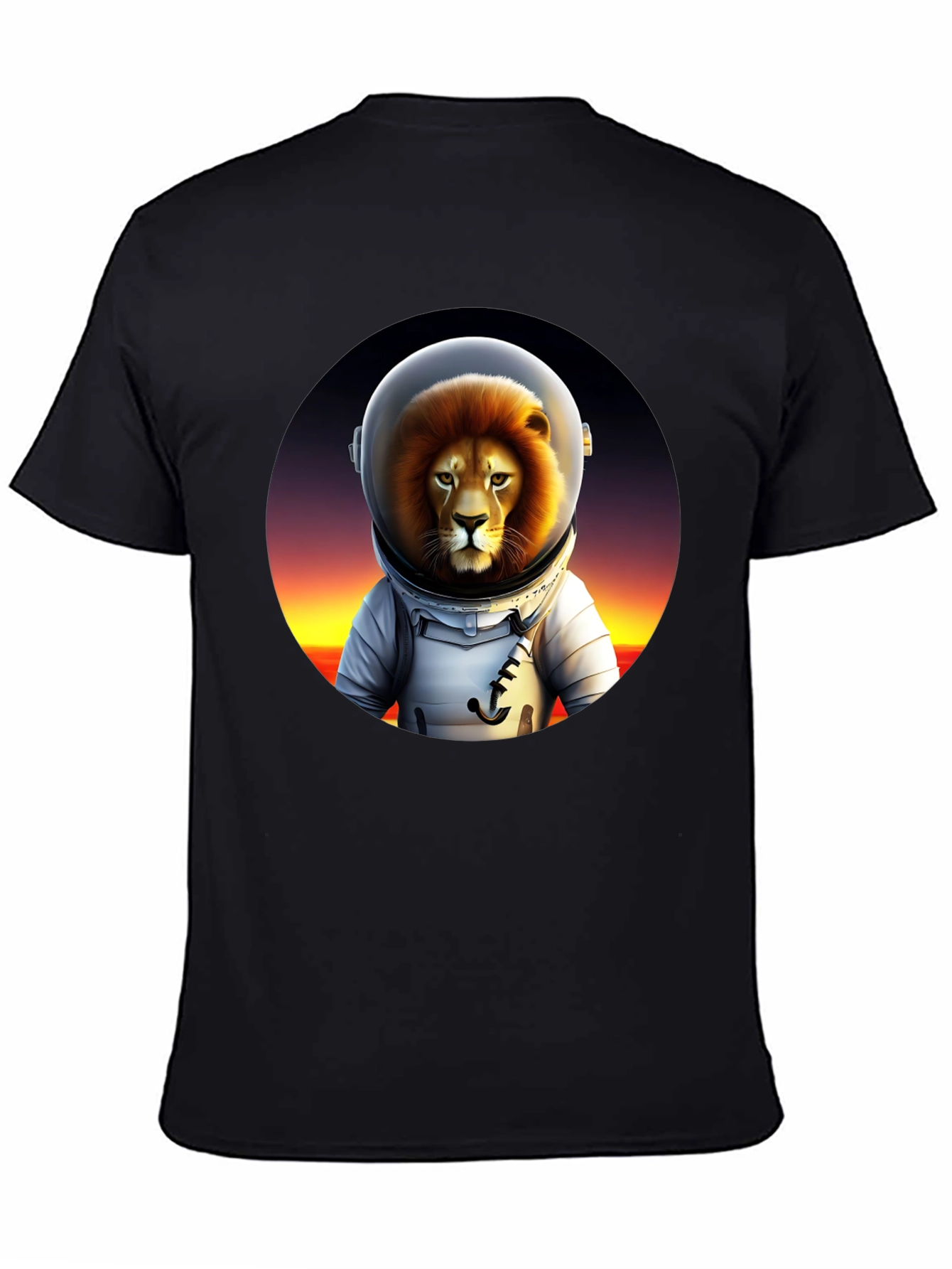 Black Lion Astronaut T-Shirt - Space Explorer Tee view 4
