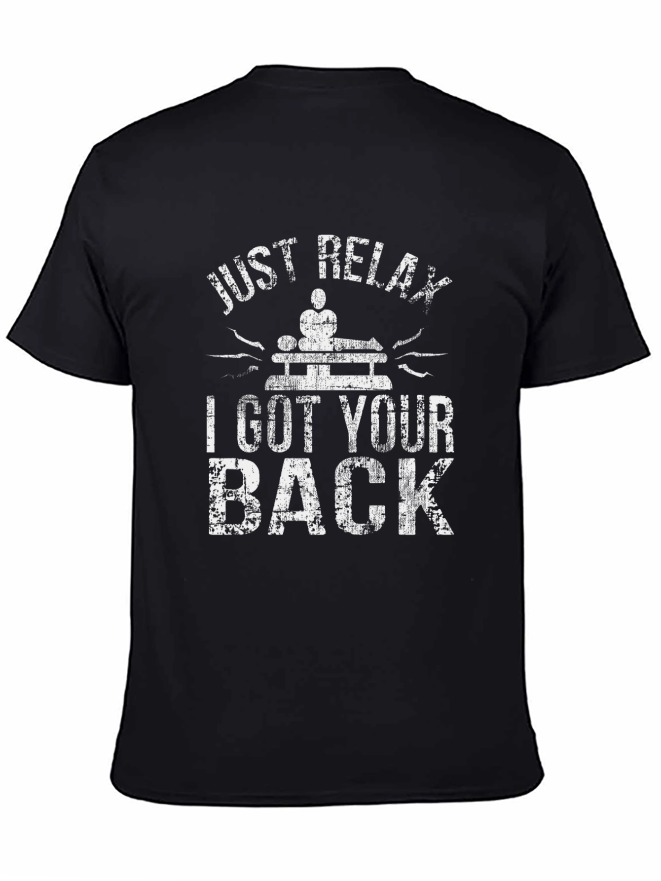 Black Just Relax I Got Your Back Massage T-Shirt view 4