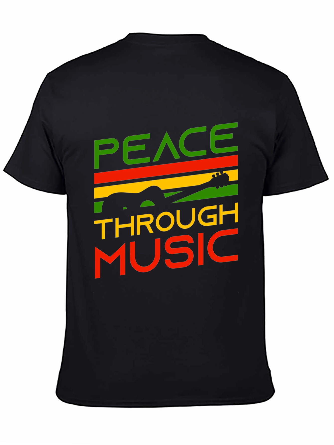 Black Peace Through Music Graphic Tee view 4