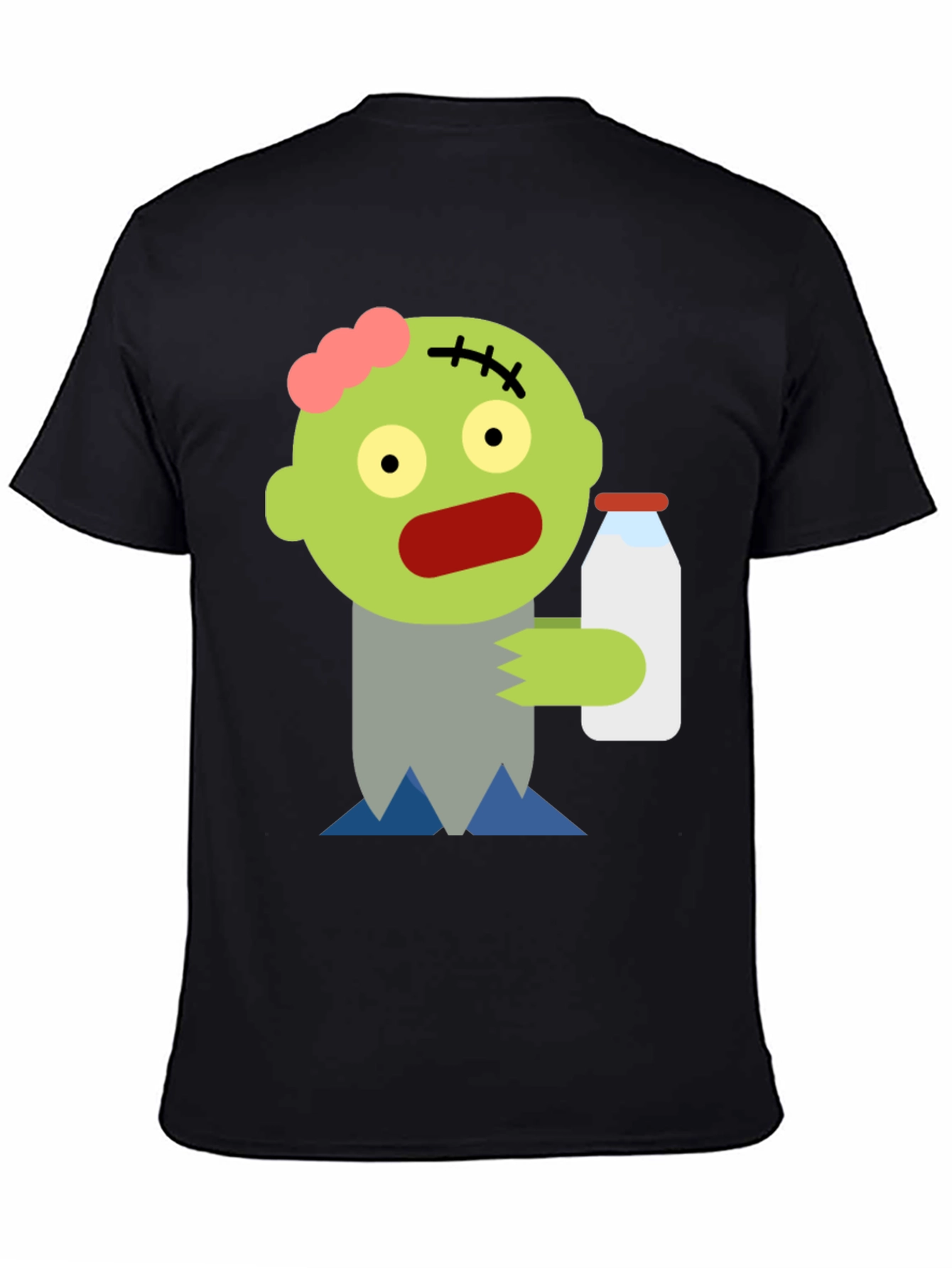 Black Zombie Milk T-Shirt - Spooky Fun! view 4