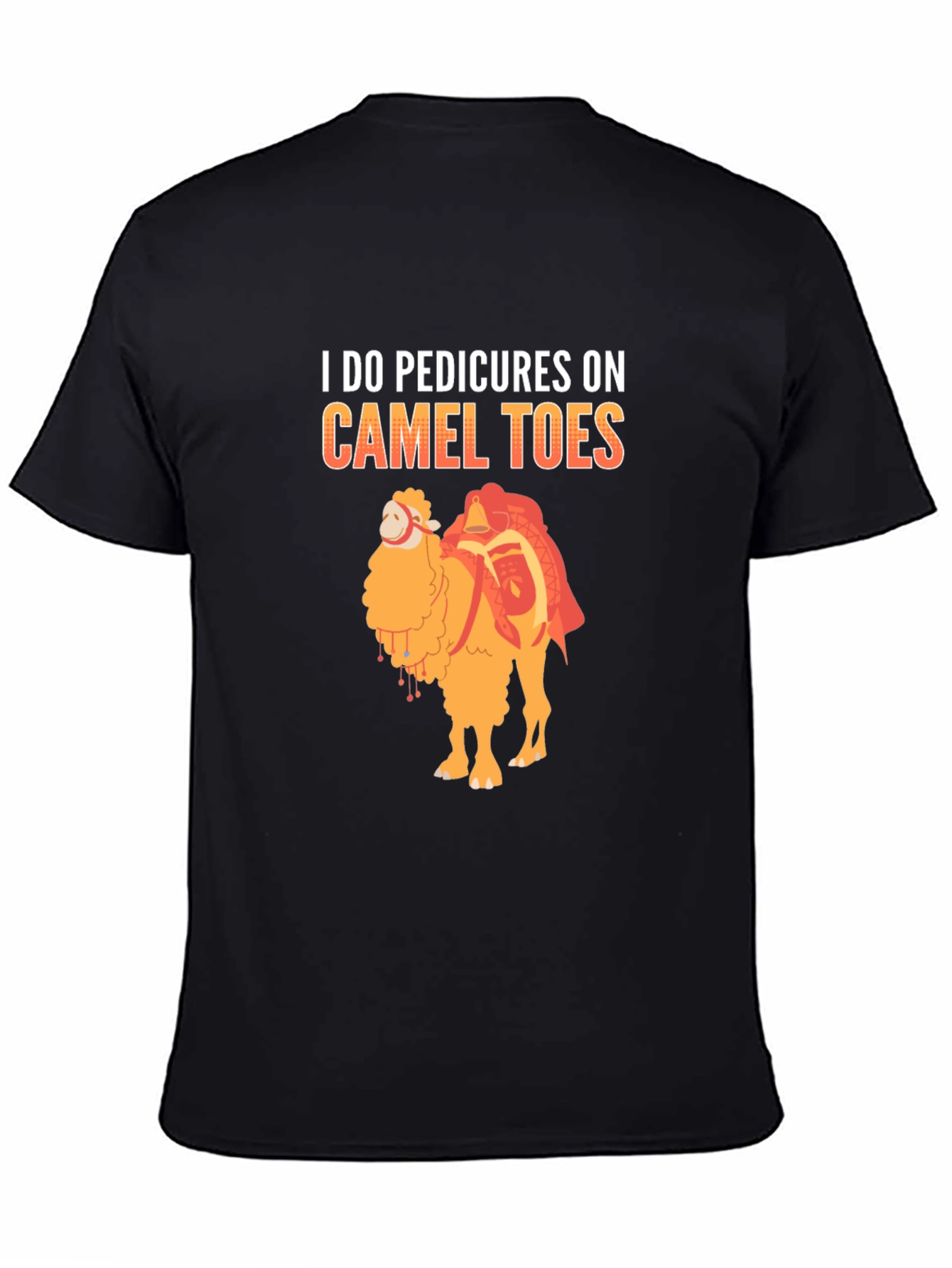 Black Pedicure Camel Toes Funny Graphic T-Shirt view 4