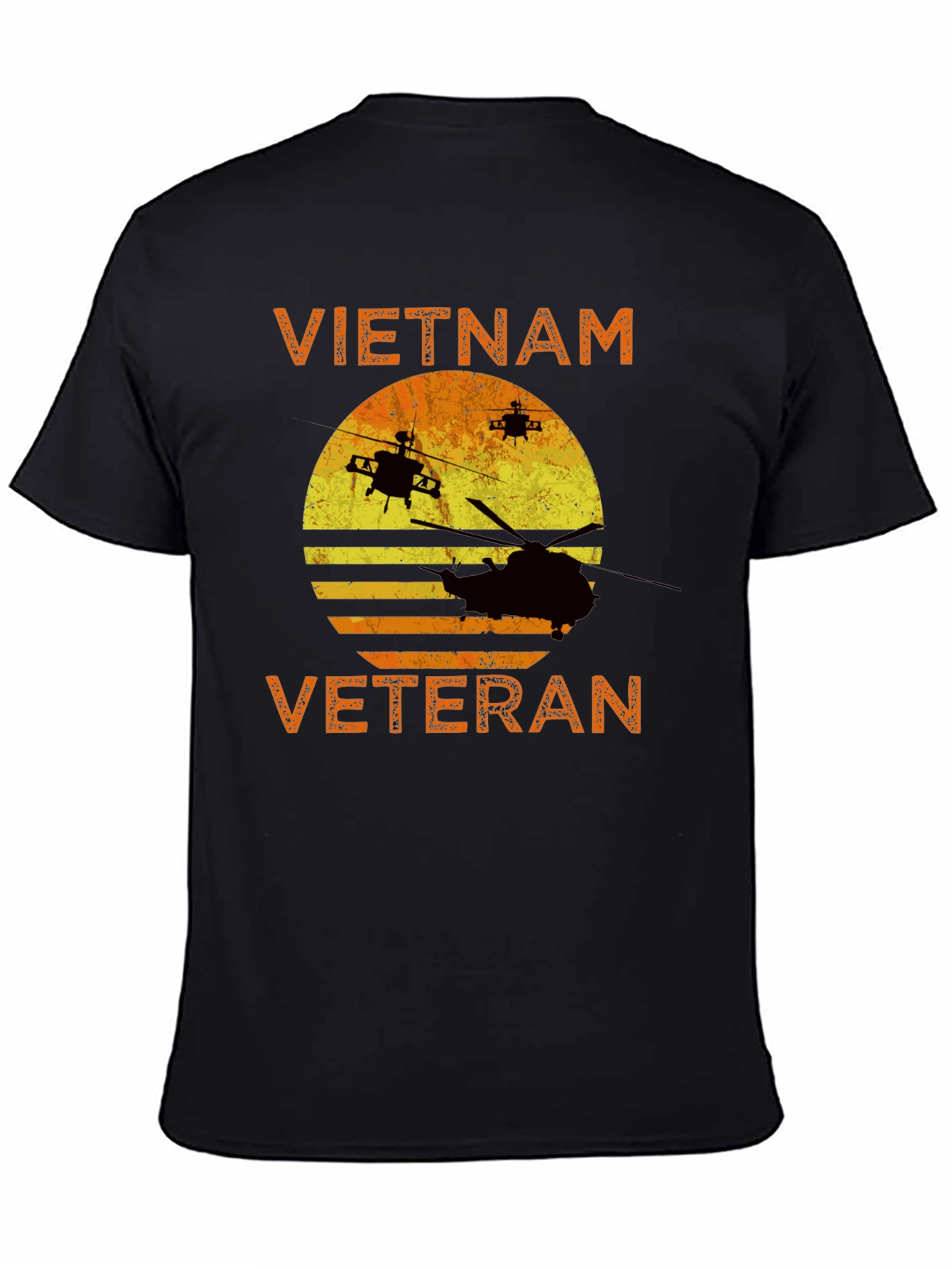 Black Vietnam Veteran Graphic T-Shirt view 4