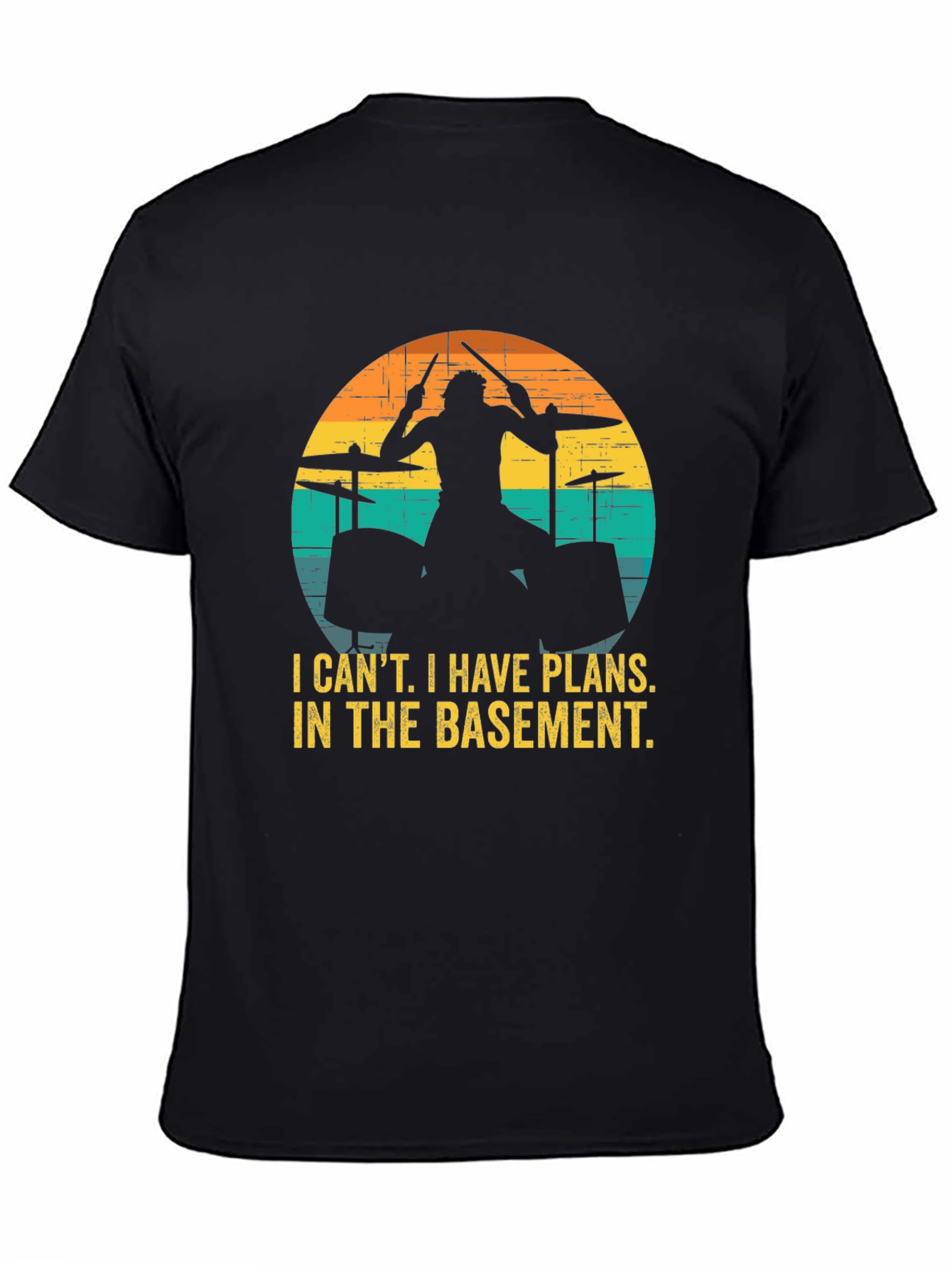 Black Drummer's 'I Have Plans' Black T-Shirt view 4