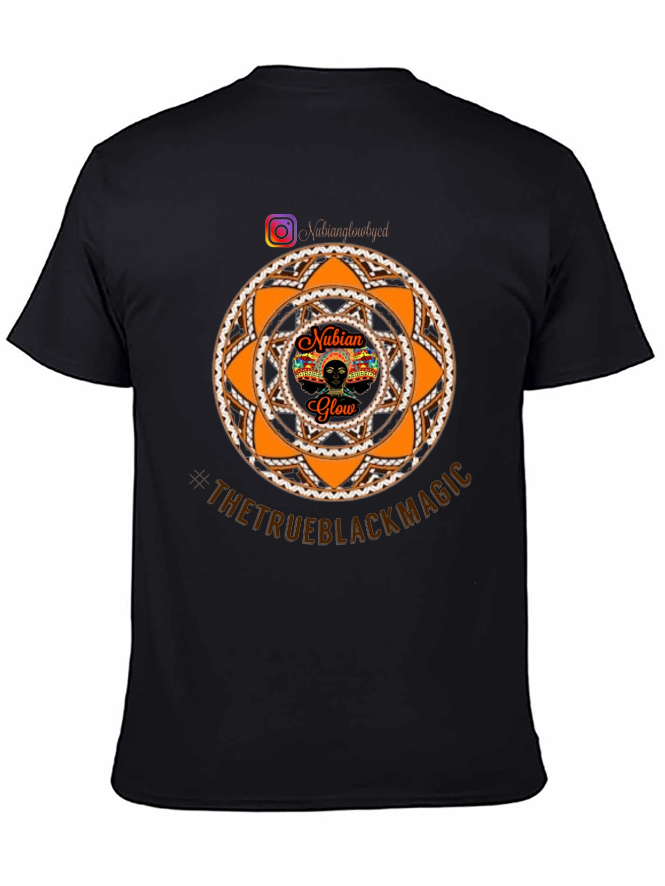 Black Nubian Glow Black T-Shirt - The True Black Magic view 4
