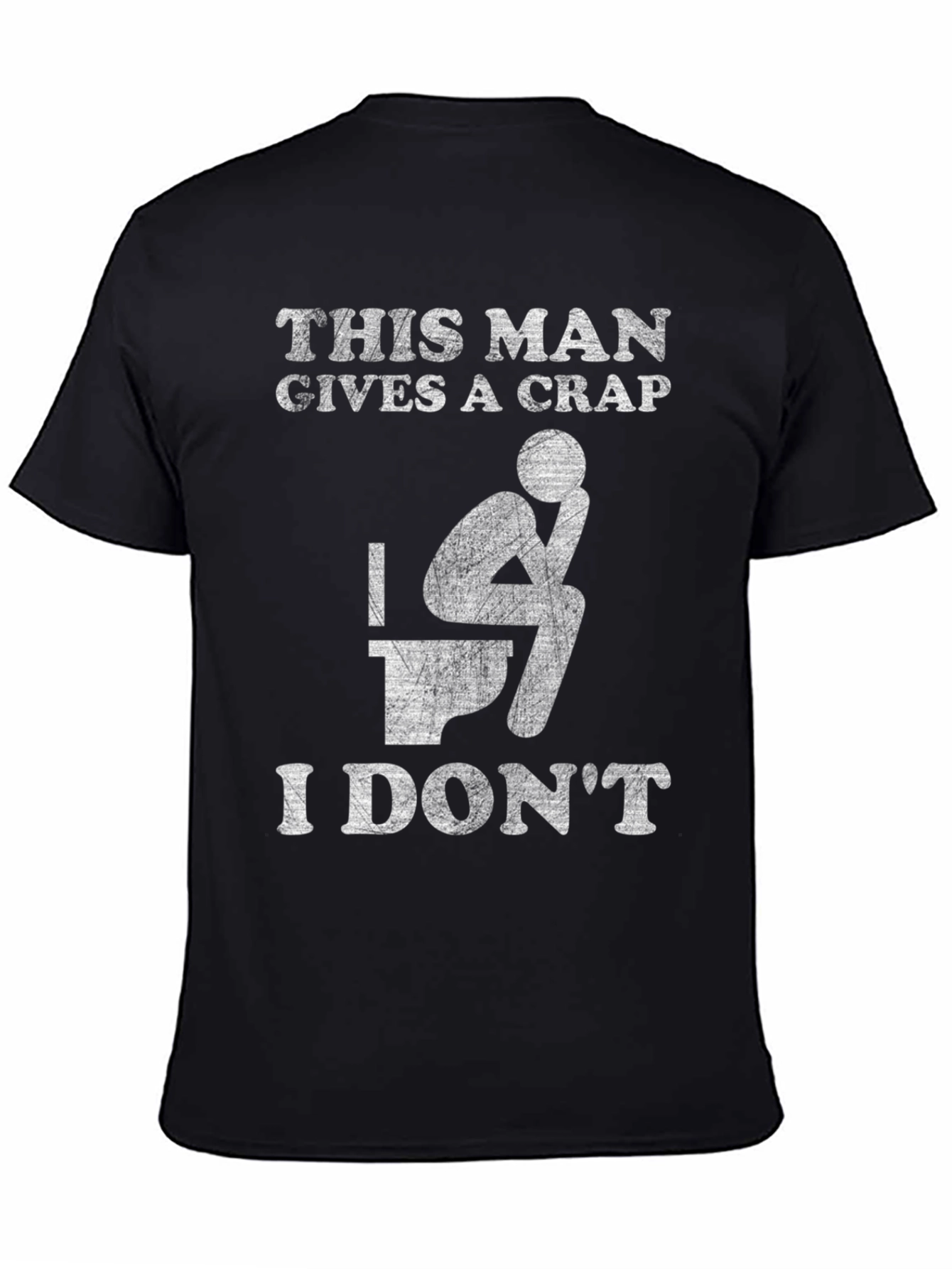 Black Funny "This Man Gives a Crap" Graphic Tee view 4