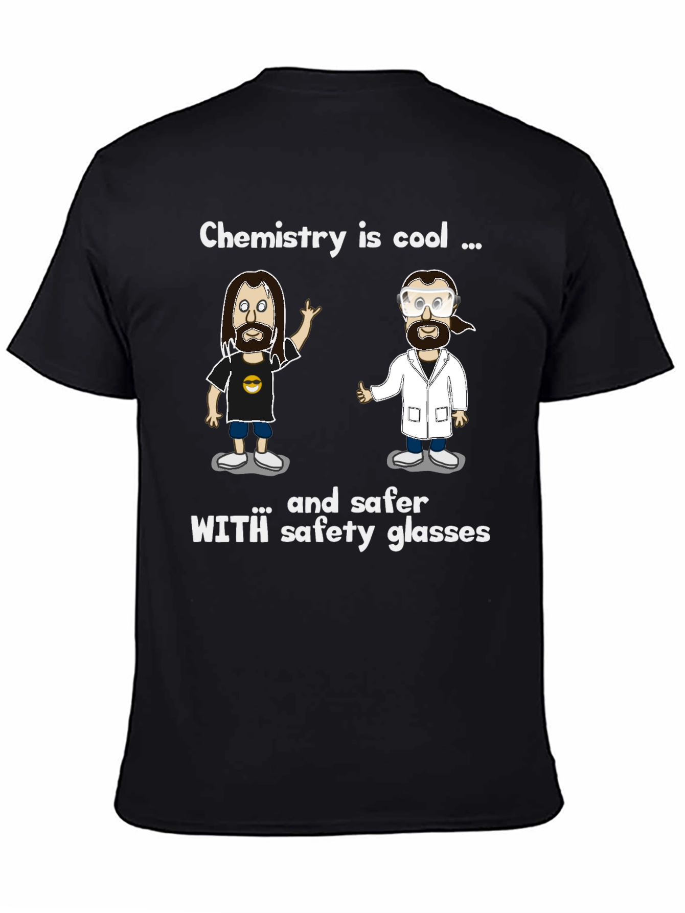 Black Chemistry Is Cool T-Shirt - Men's Black Graphic Tee view 4