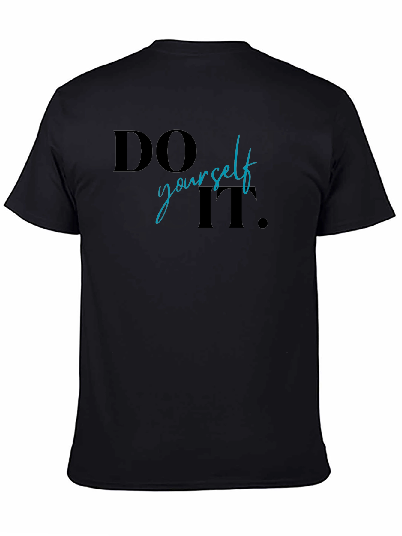 Black Do It Yourself Graphic Print T-Shirt view 4