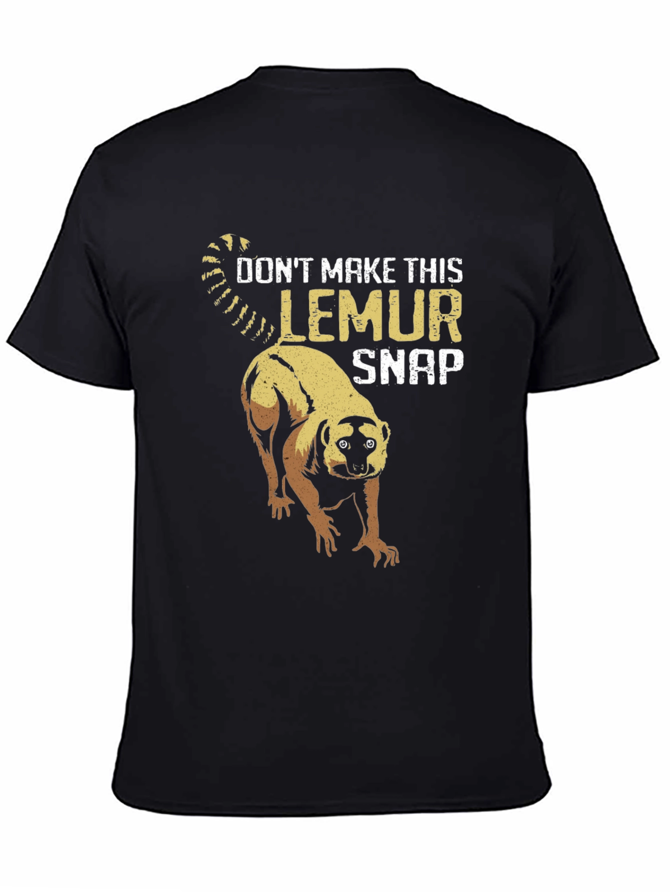Black Don't Make This Lemur Snap T-Shirt view 4