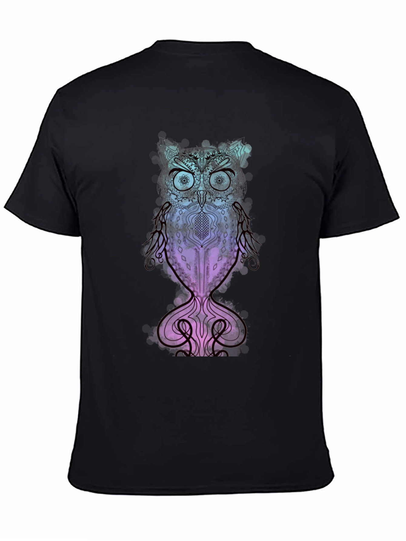 Black Owl Graphic T-Shirt - Unique Design view 4