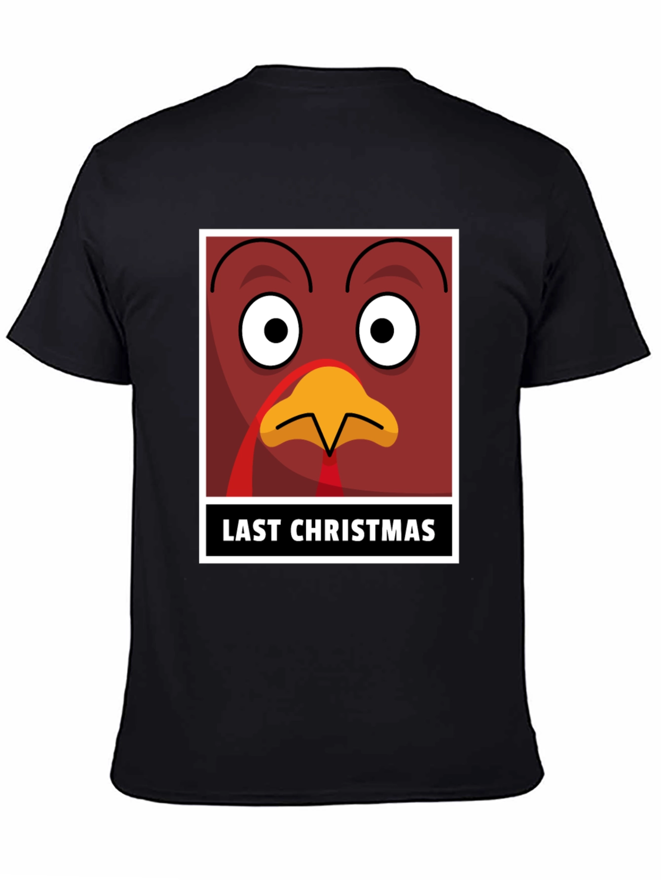 Black Funny Turkey Last Christmas T-Shirt view 4