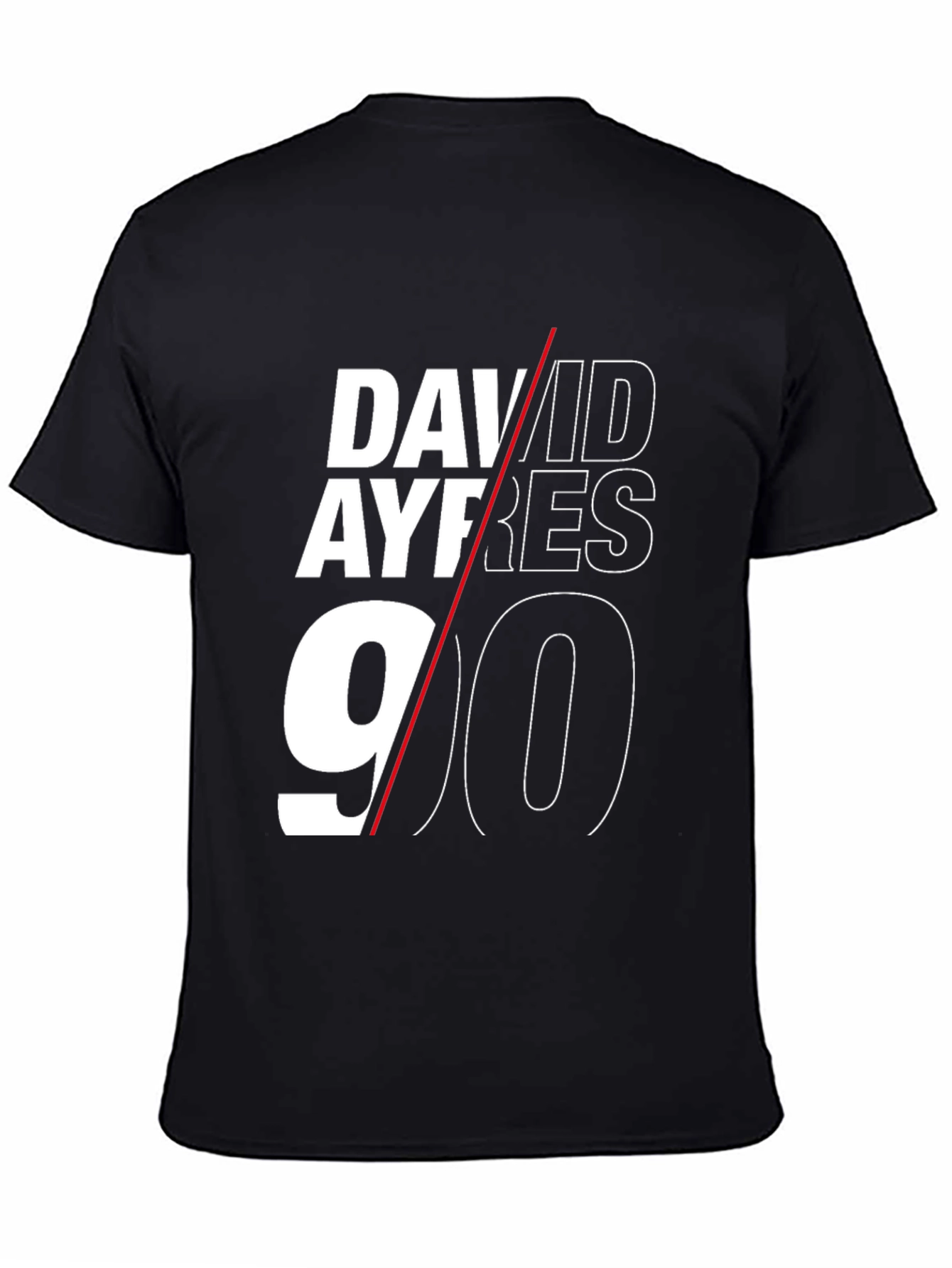 Black David Ayres 90 Black Graphic T-Shirt view 4