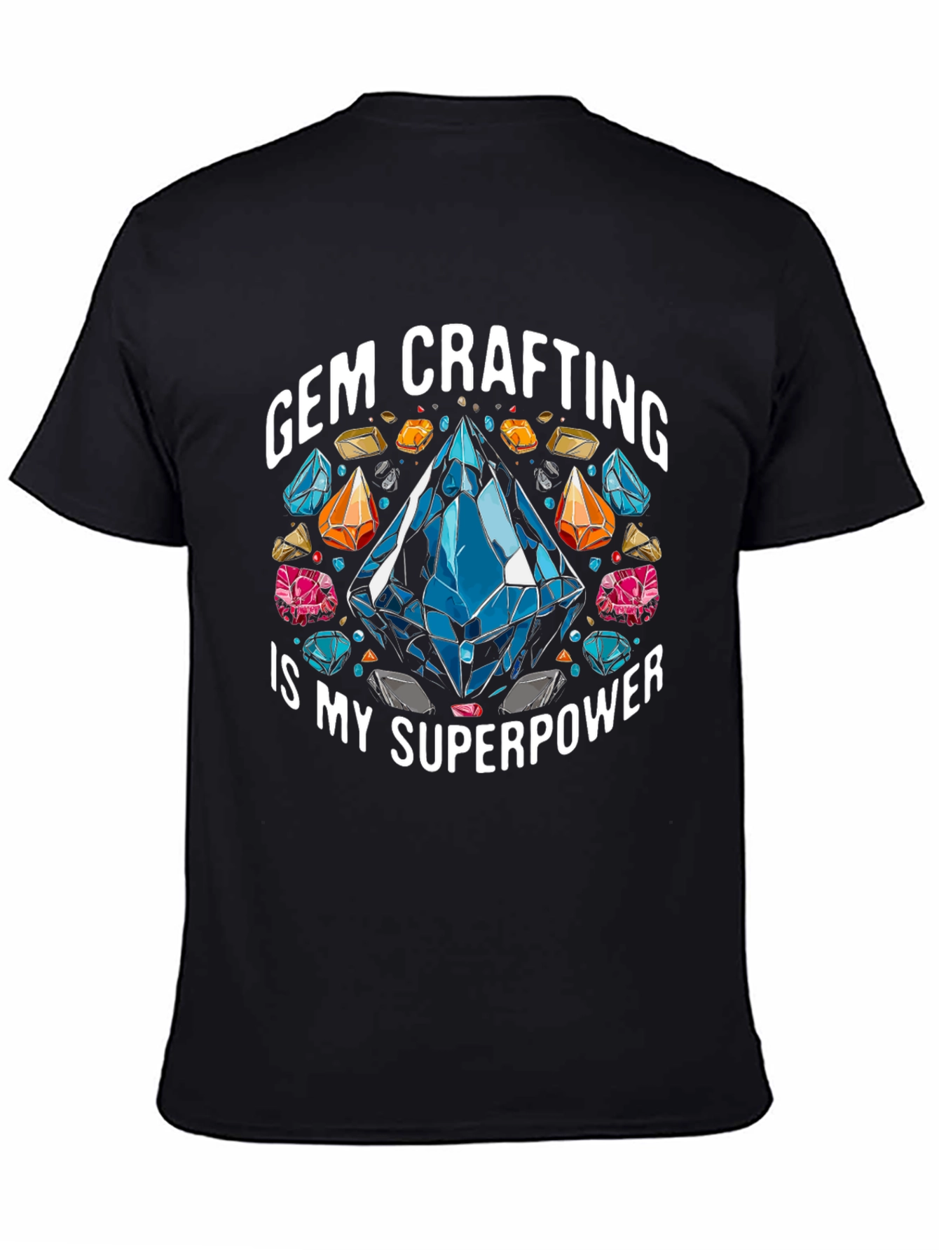 Black Gem Crafting Superpower T-Shirt view 4