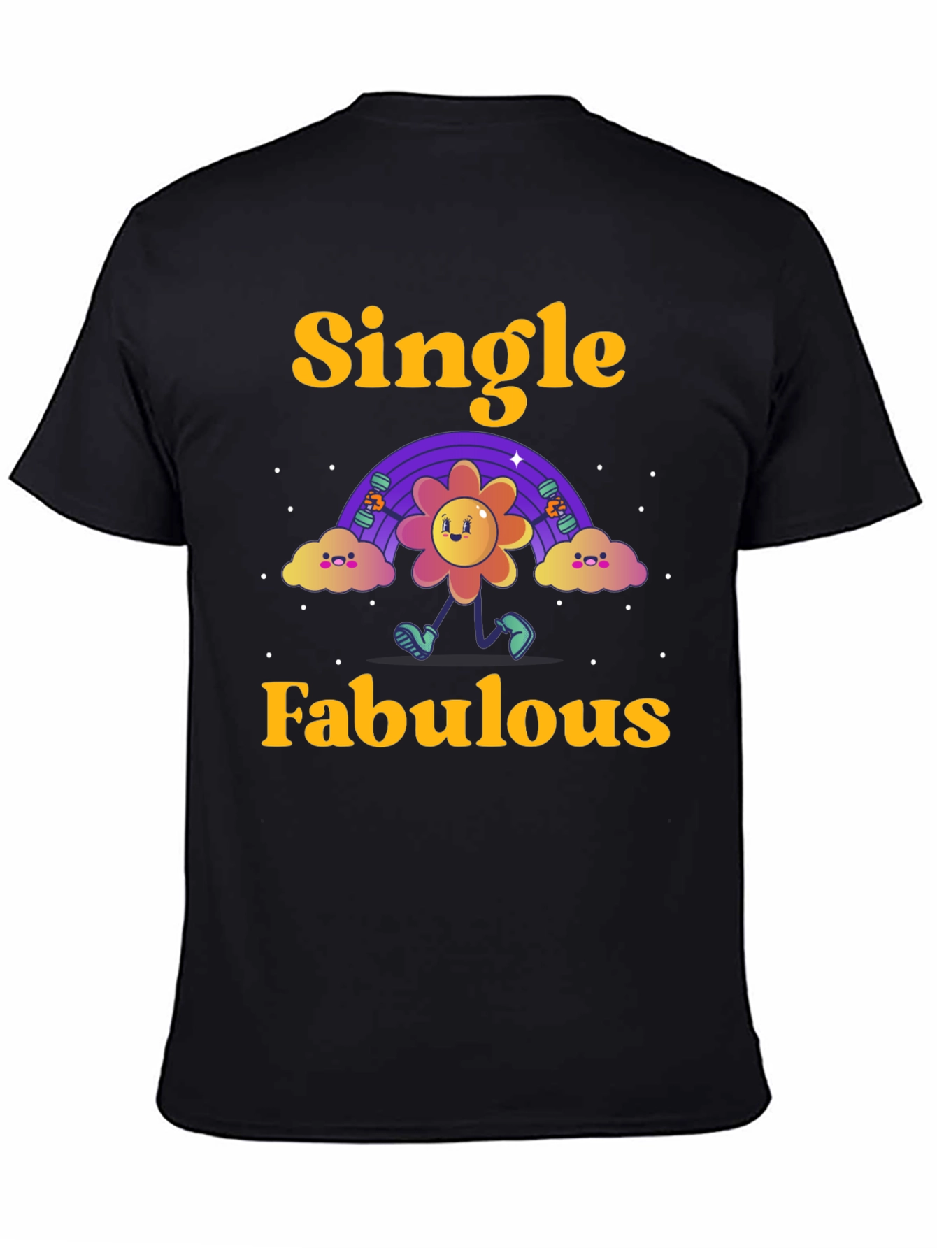 Black Single & Fabulous Graphic Tee view 4