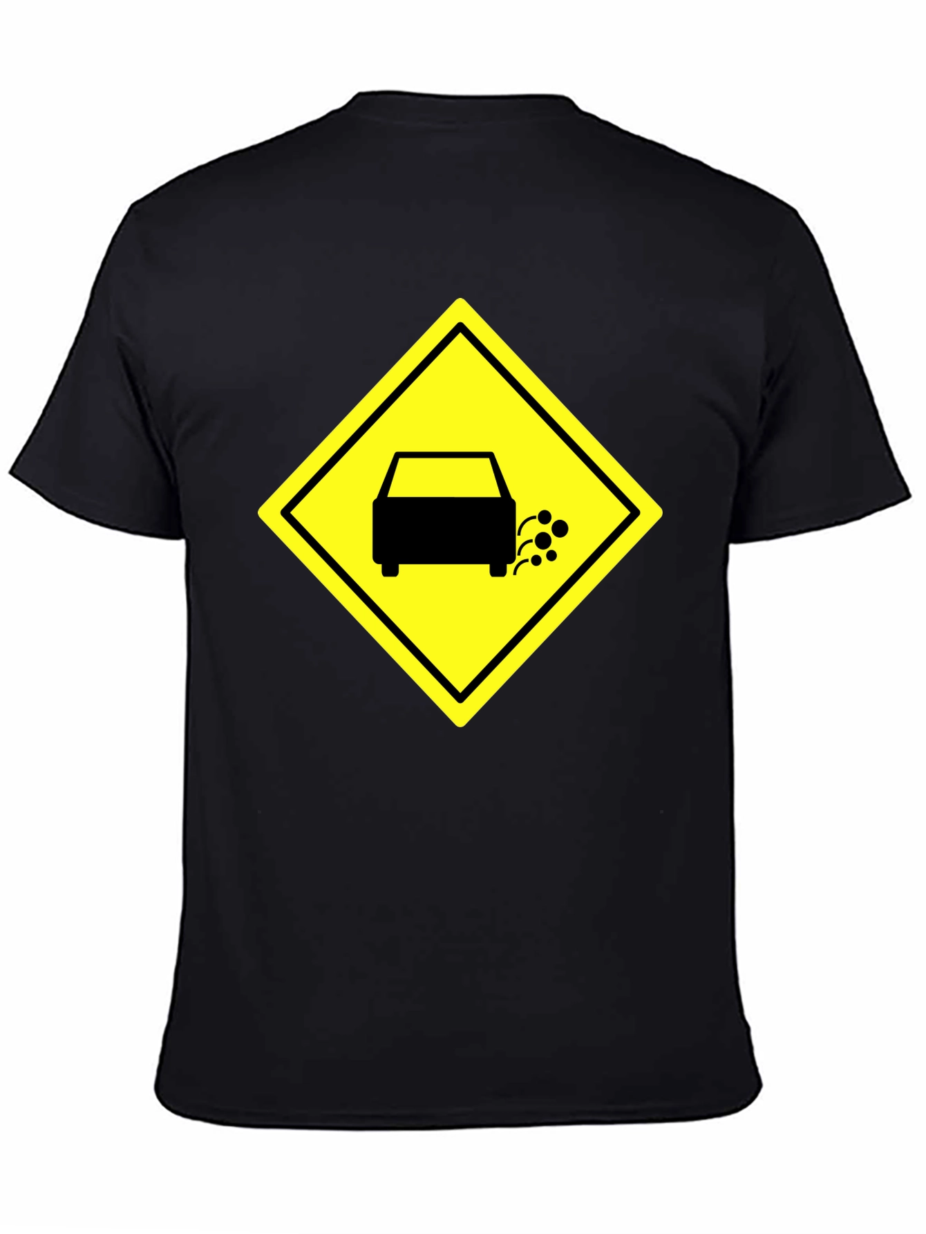 Black Funny Exhaust Fumes Car Humor Black T-Shirt view 4