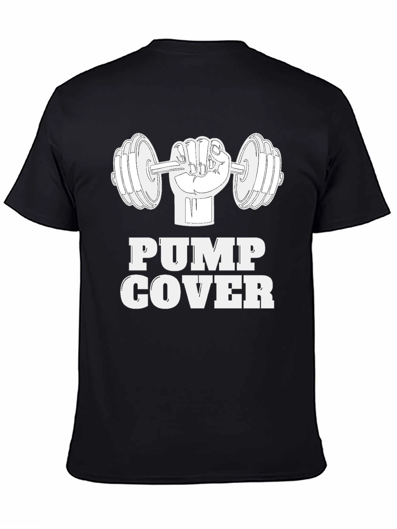 Black Pump Cover Weightlifting T-Shirt view 4