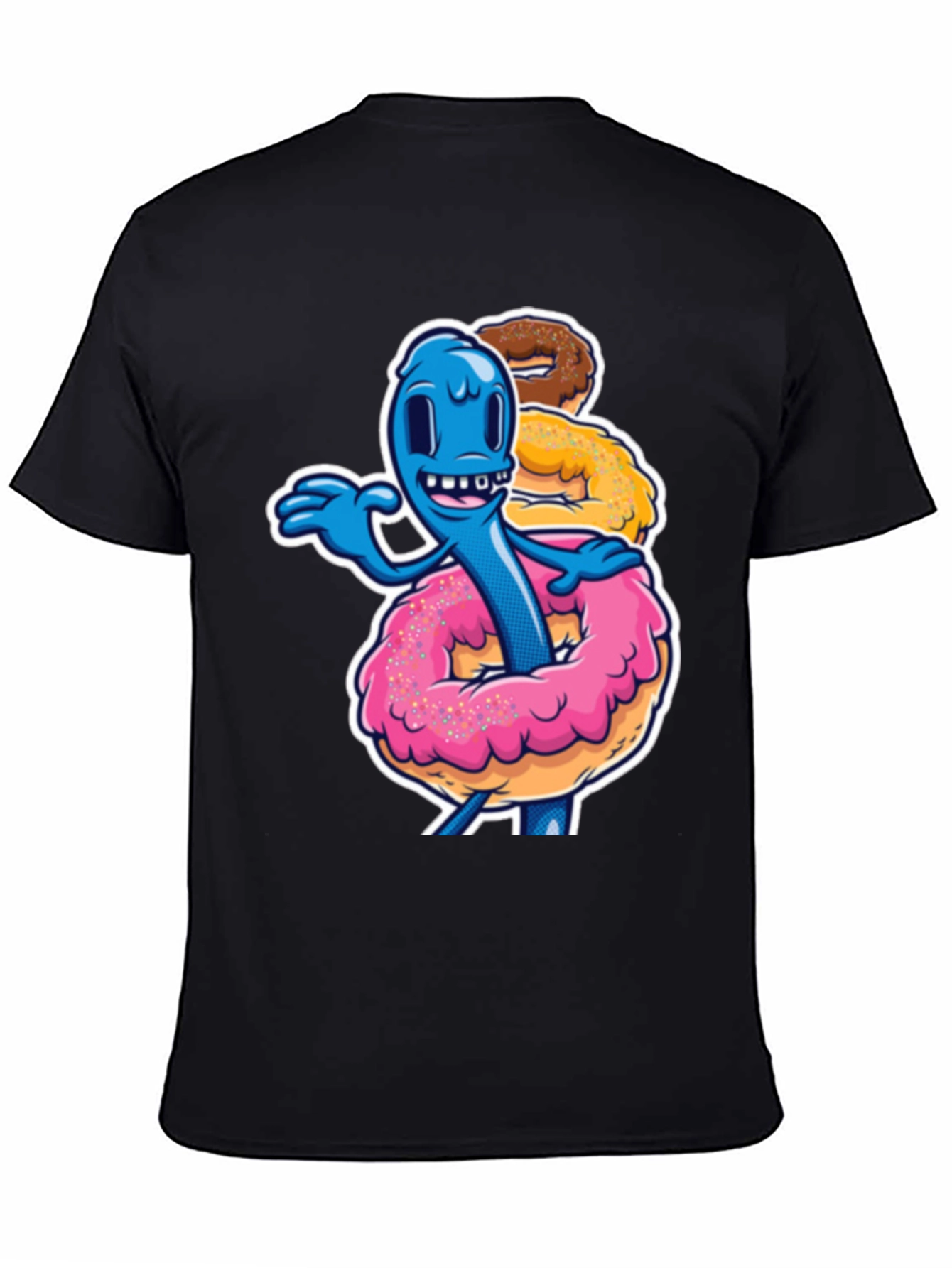 Black Donut Monster Graphic Tee - Fun & Unique Design view 4