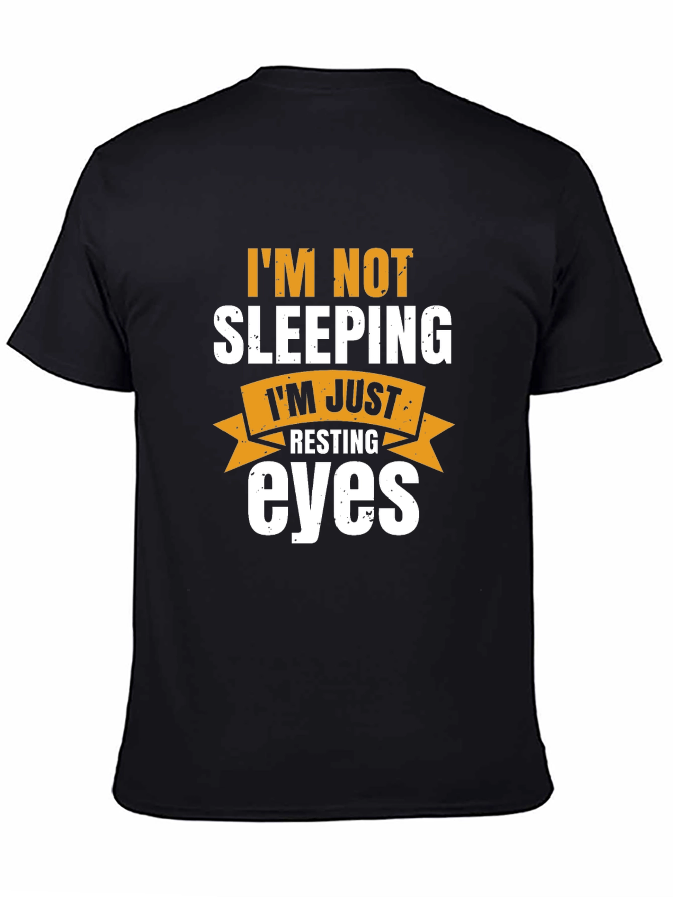 Black Funny "Resting Eyes" Graphic T-Shirt view 4