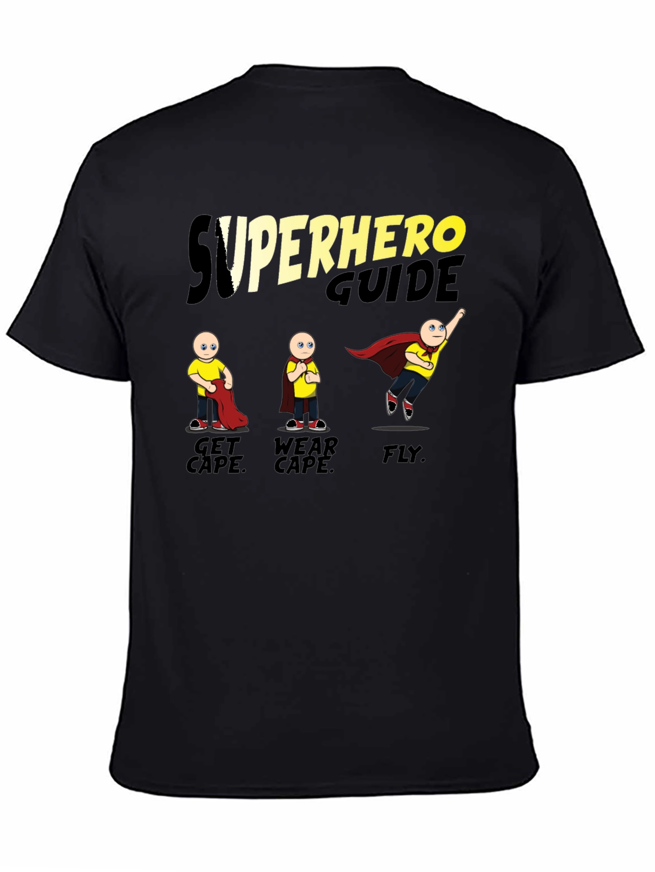 Black Superhero Guide T-Shirt view 4
