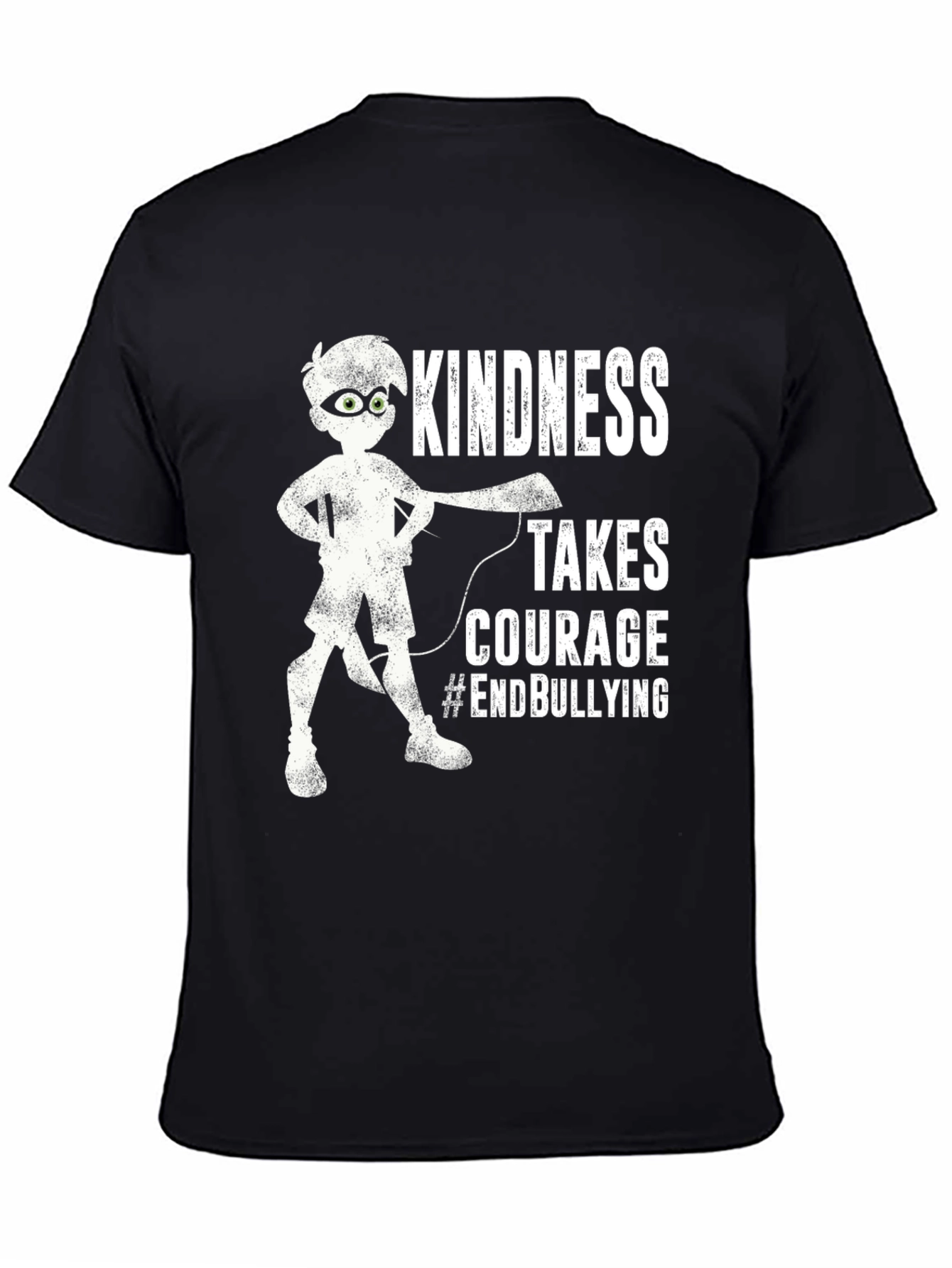 Black Kindness Takes Courage T-Shirt - End Bullying view 4