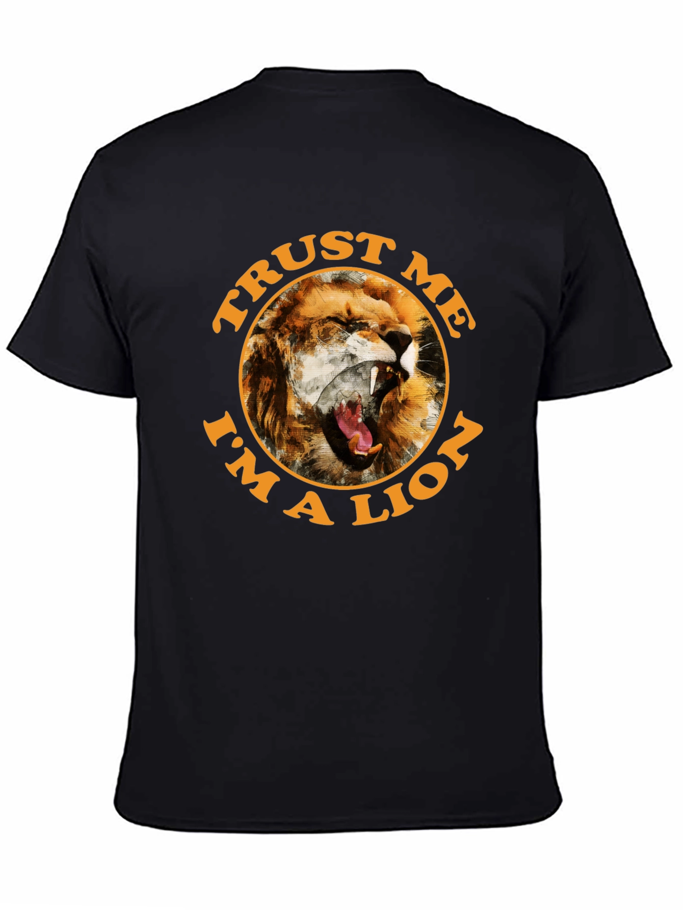 Black Trust Me I'm a Lion Graphic Tee view 4