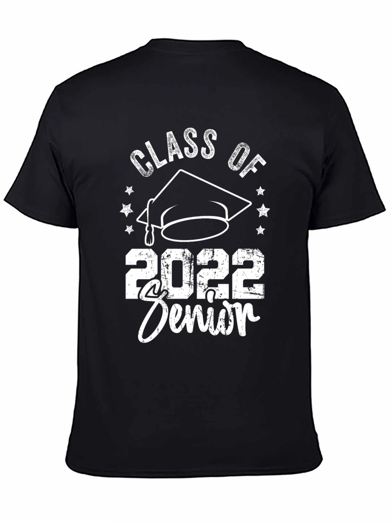 Black Class of 2022 Senior T-Shirt view 4