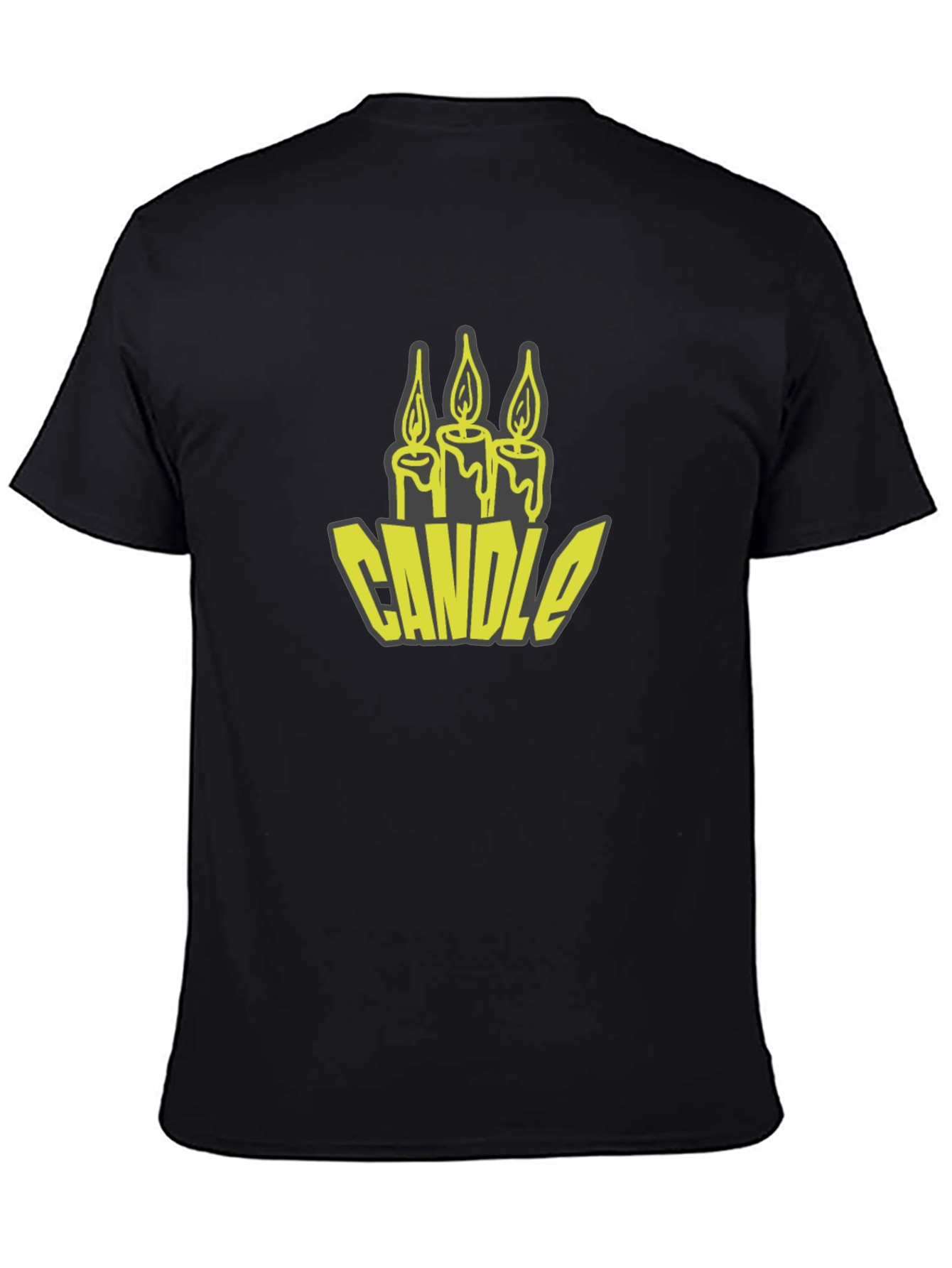Black Candle Graphic Tee - Black Cotton T-Shirt view 4