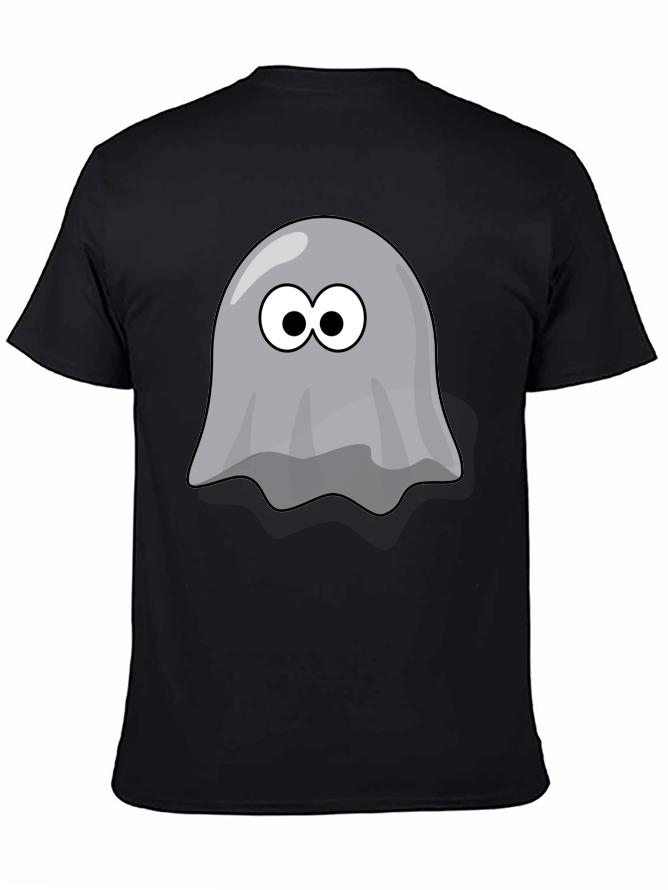 Black Ghost Graphic T-Shirt - Spooky Season Style! view 4