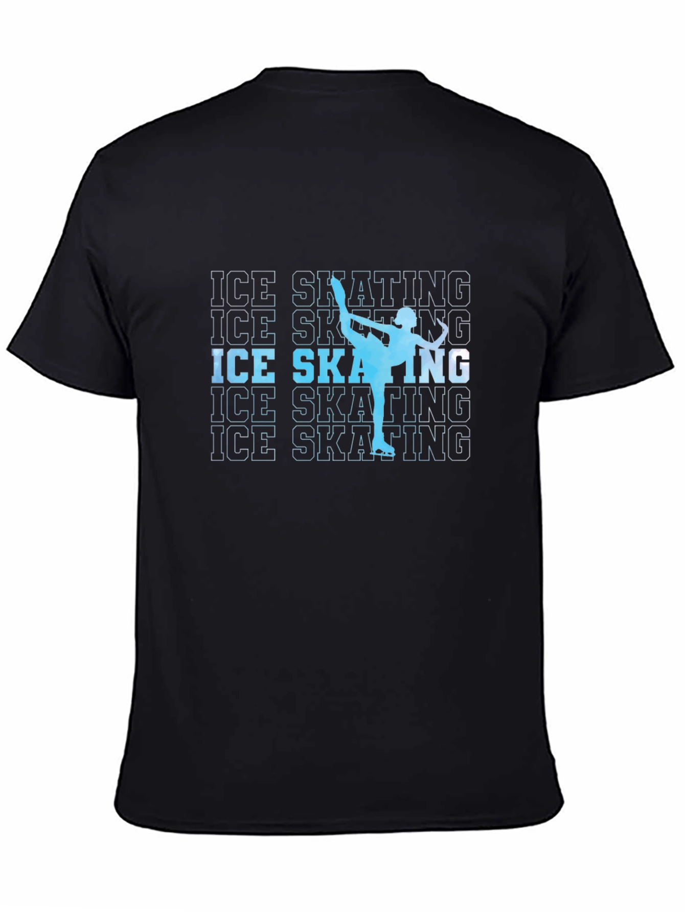 Ice Skating Silhouette Graphic T-Shirt - 4