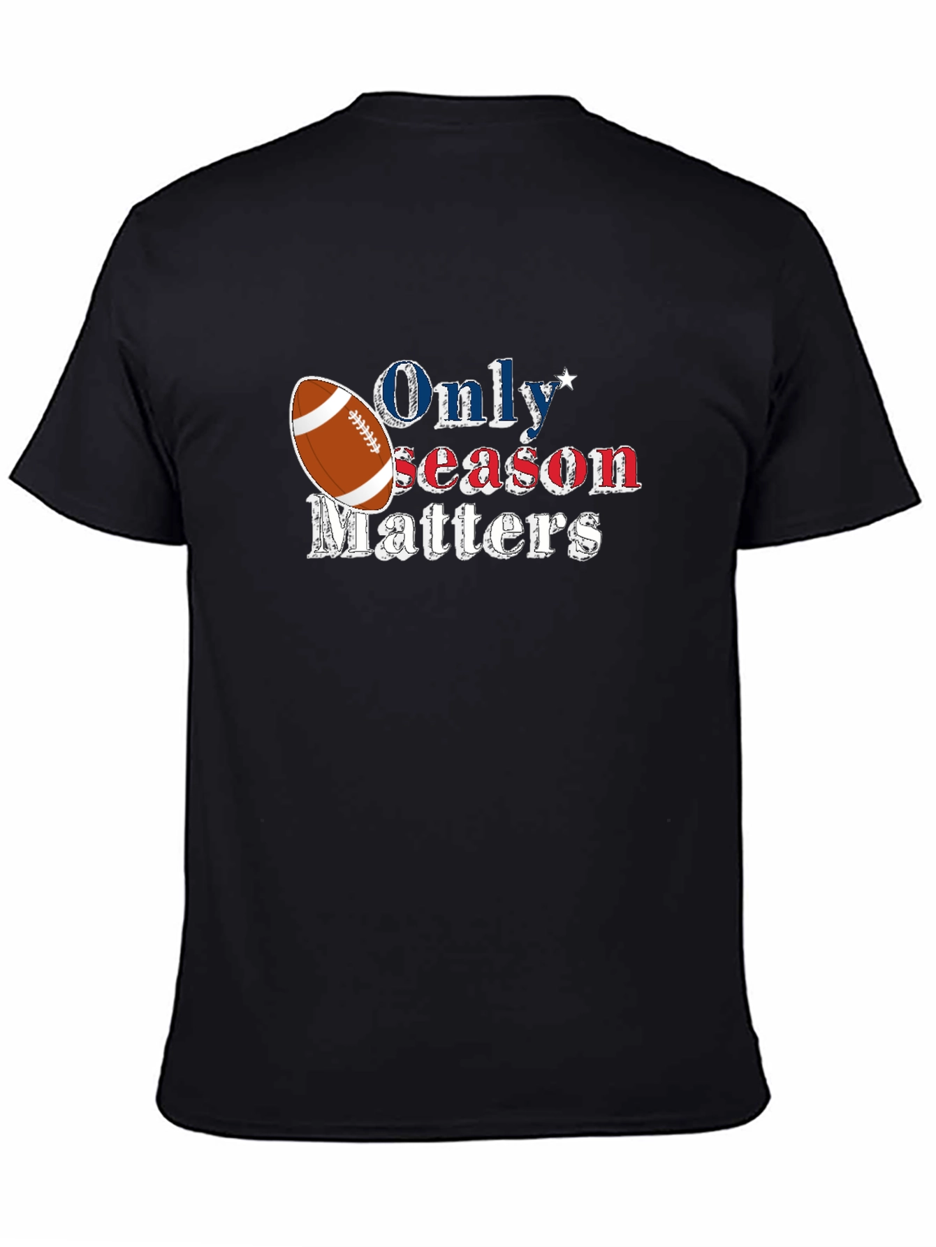 Black Football Season Matters T-Shirt view 4