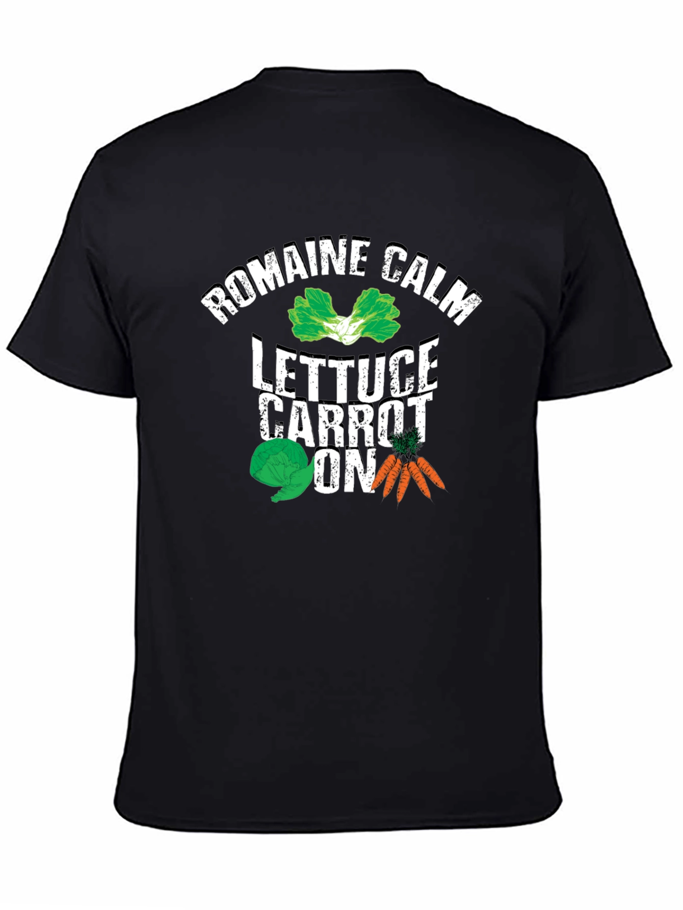 Romaine Calm Lettuce Carrot On Graphic T-Shirt - 4