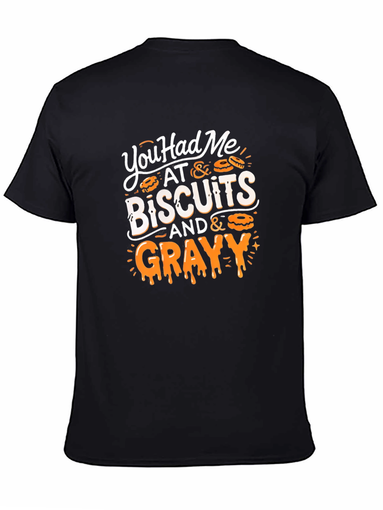 Black Biscuits & Gravy Graphic Tee - Comfort Food Humor view 4