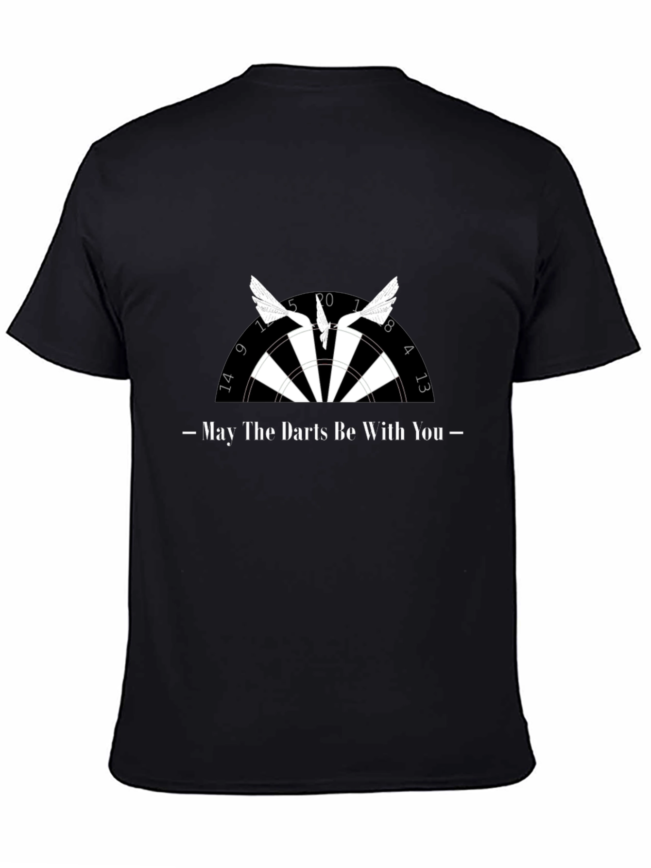 Black May the Darts Be With You - Black T-Shirt view 4
