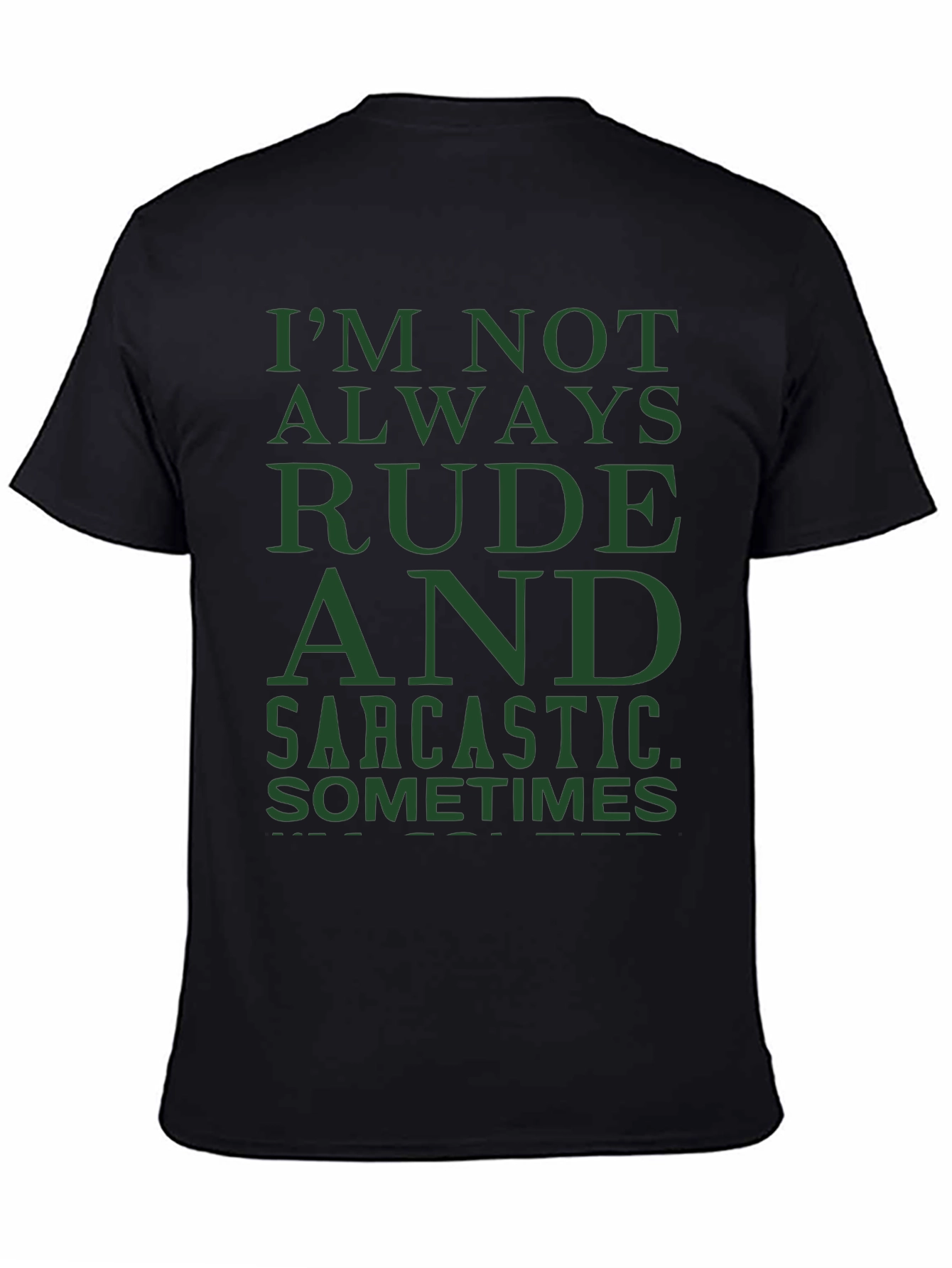 Black Funny Sarcastic Humor Graphic T-Shirt - Mens view 4