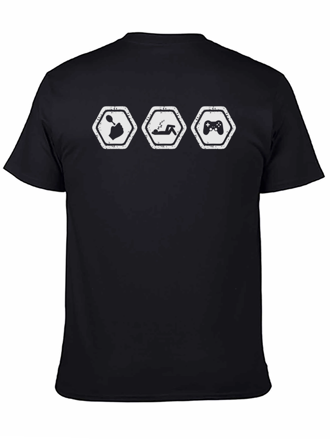 Black Eat Sleep Game T-Shirt - Gamer Lifestyle Tee view 4