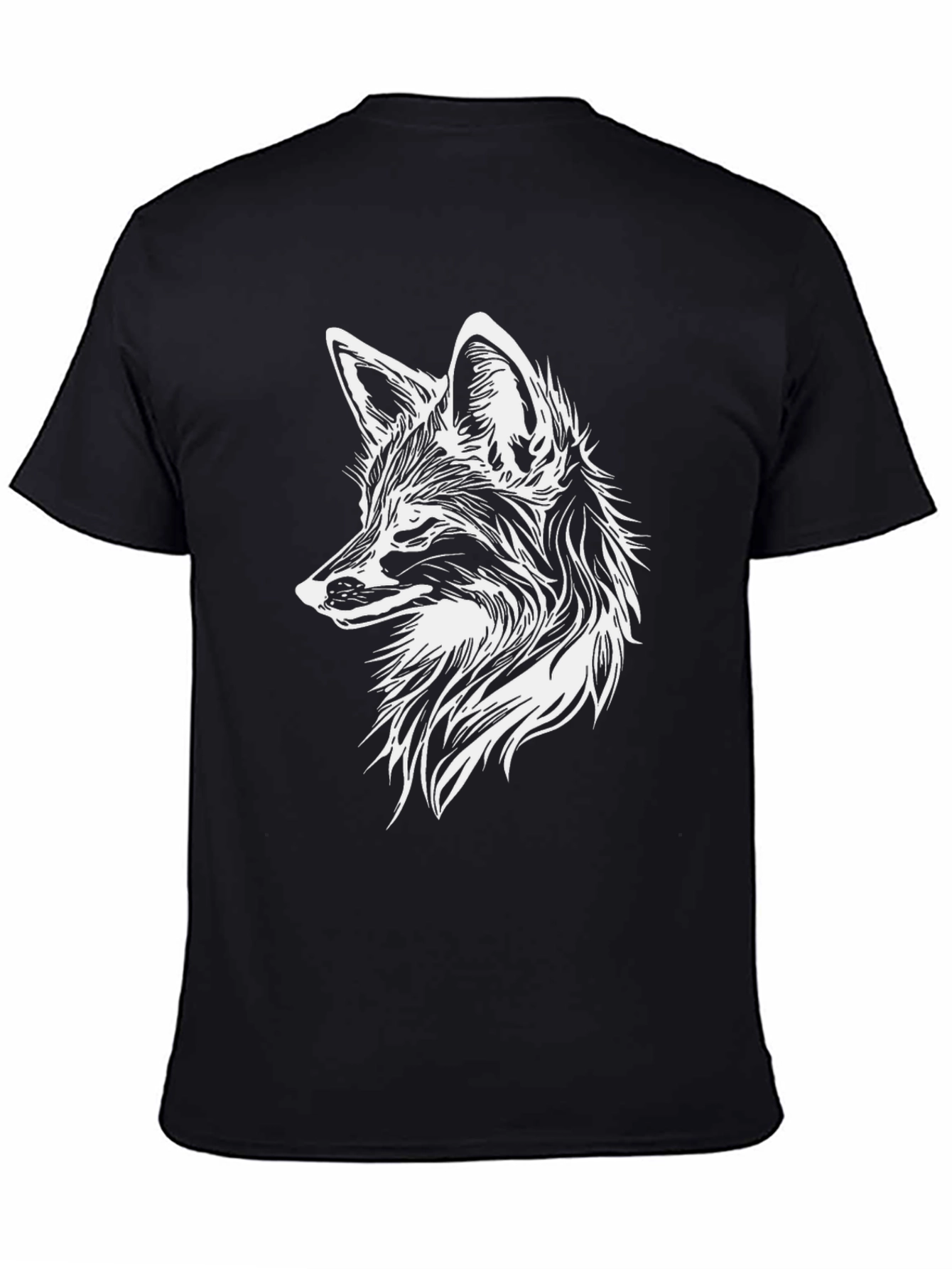 Black Black Fox Graphic Tee - Stylish Animal Print Shirt view 4