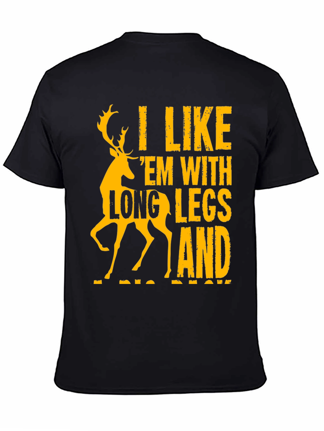 Black Deer Long Legs Graphic T-Shirt view 4