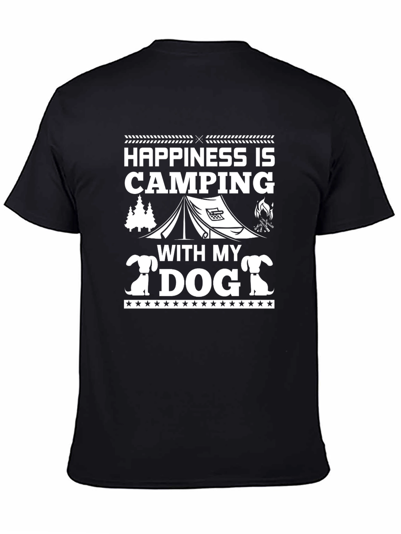 Black Camping with My Dog T-Shirt view 4