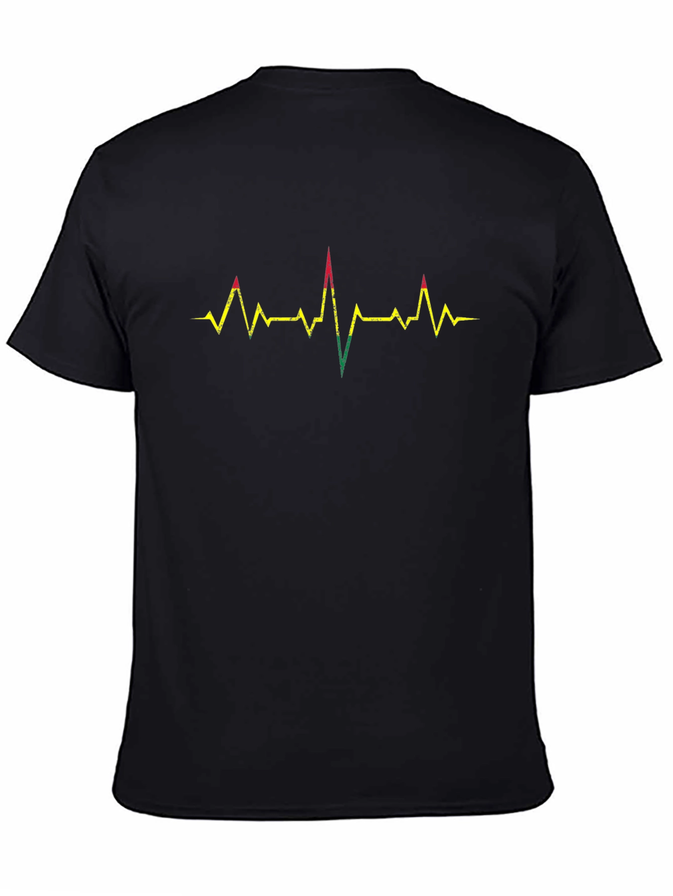 Black Ghana Heartbeat T-Shirt view 4