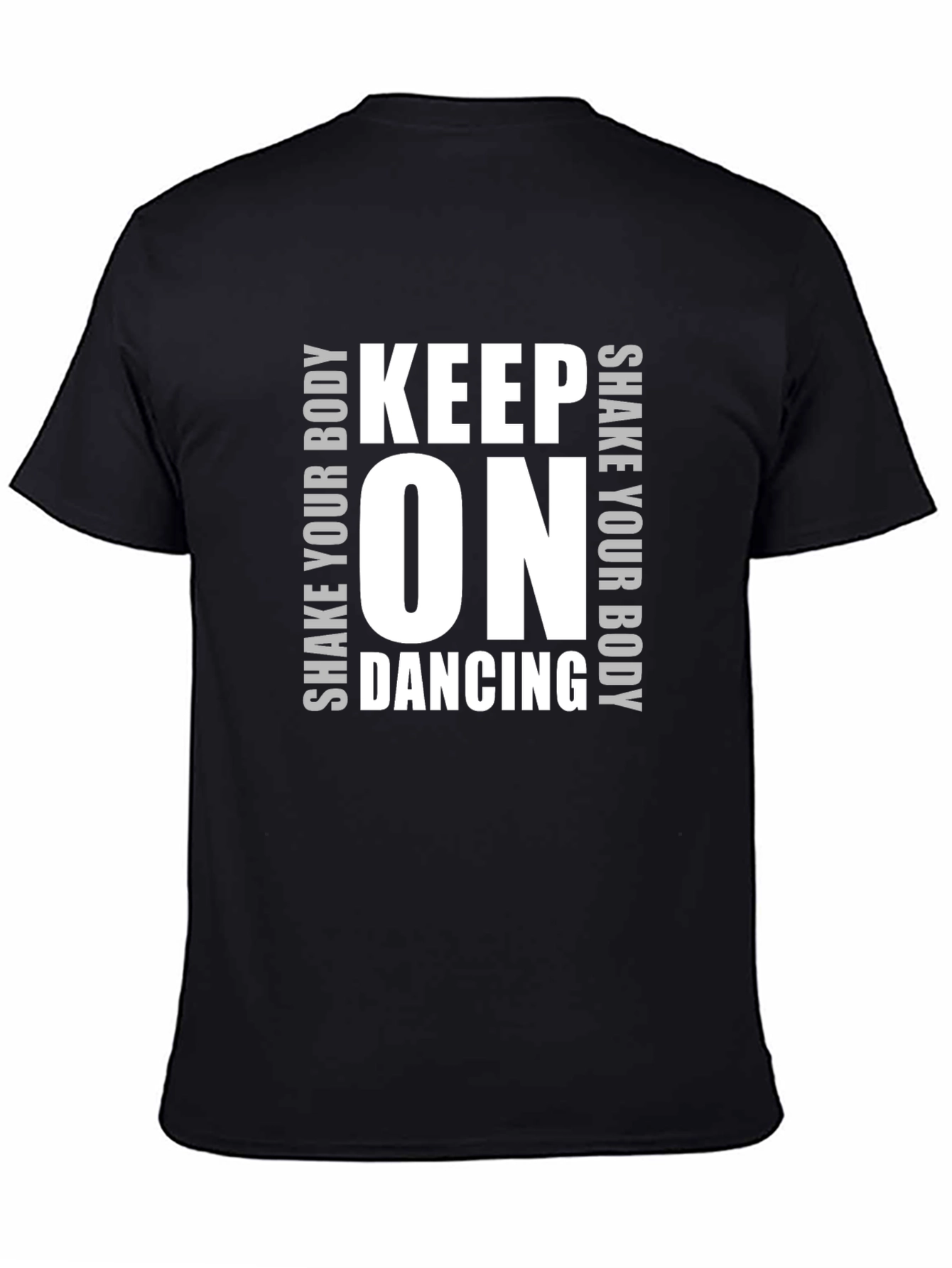 Black Keep On Dancing Graphic Tee - Black view 4