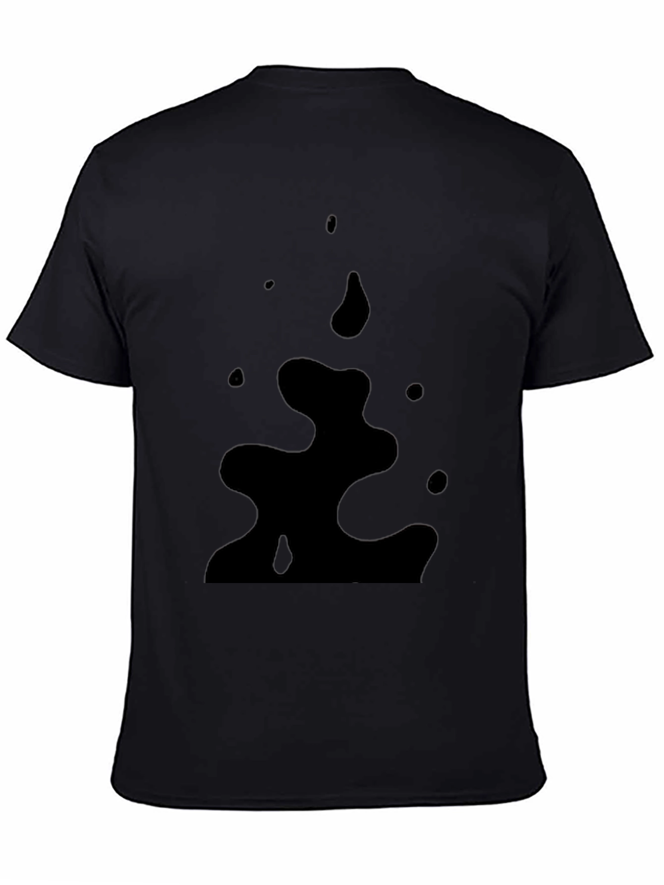 Black Men's Black Graphic Tee view 4