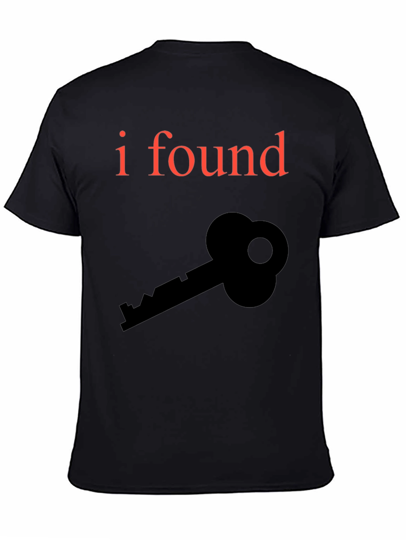 Black I Found a Key Graphic T-Shirt - Black view 4
